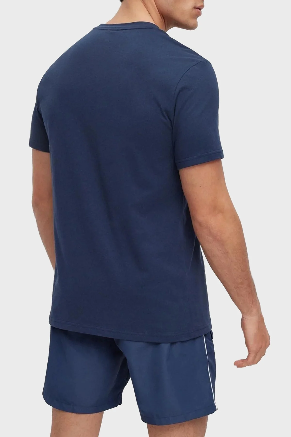 Boss Logo Baskılı Pamuklu Regular Fit Bisiklet Yaka Erkek T Shirt 50491706 413 LACİVERT - 2