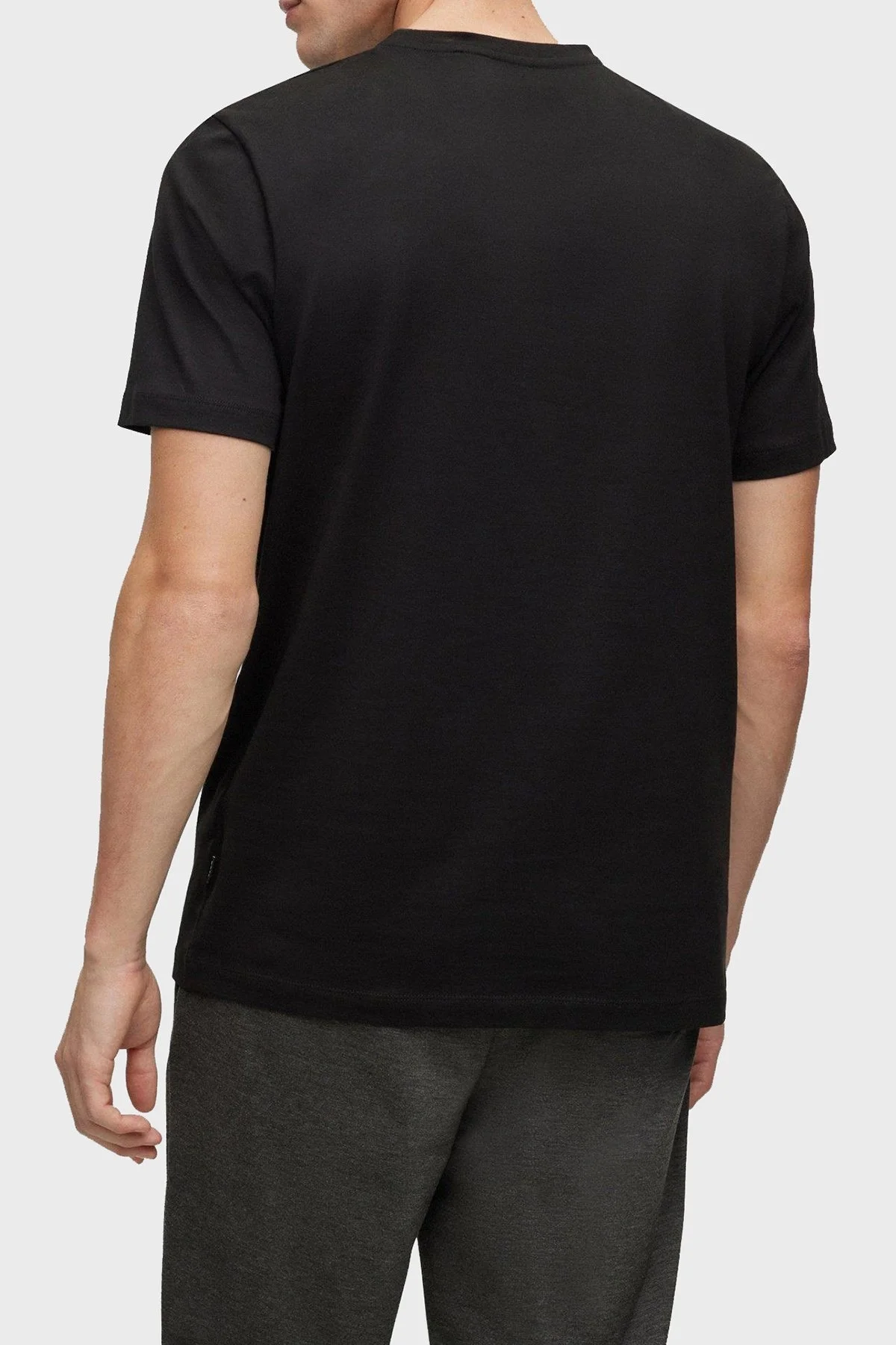 Boss Logo Baskılı Pamuklu Regular Fit Bisiklet Yaka Erkek T Shirt 50495742 001 SİYAH - 8