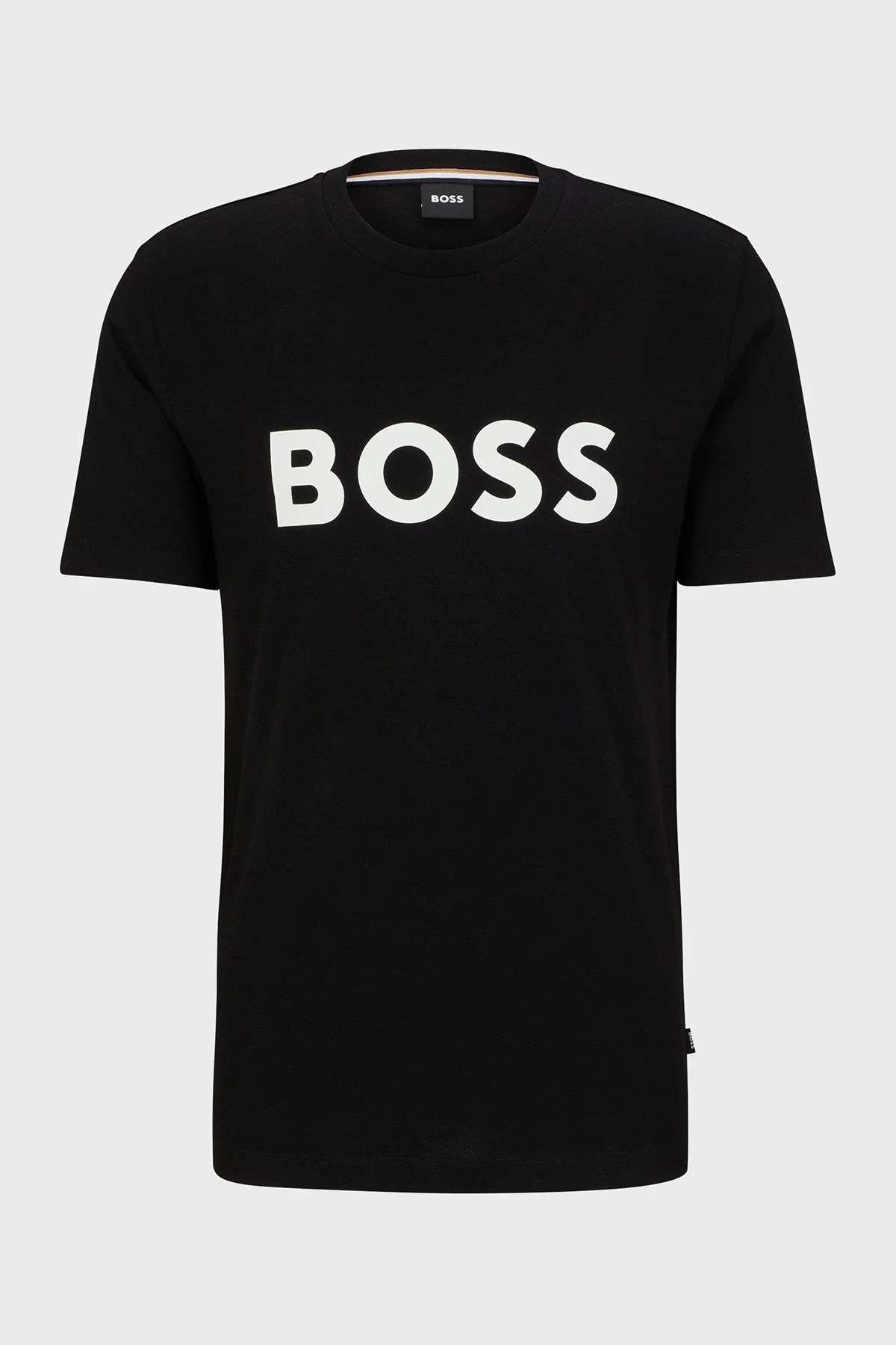 Boss Logo Baskılı Pamuklu Regular Fit Bisiklet Yaka Erkek T Shirt 50495742 001 SİYAH - 10