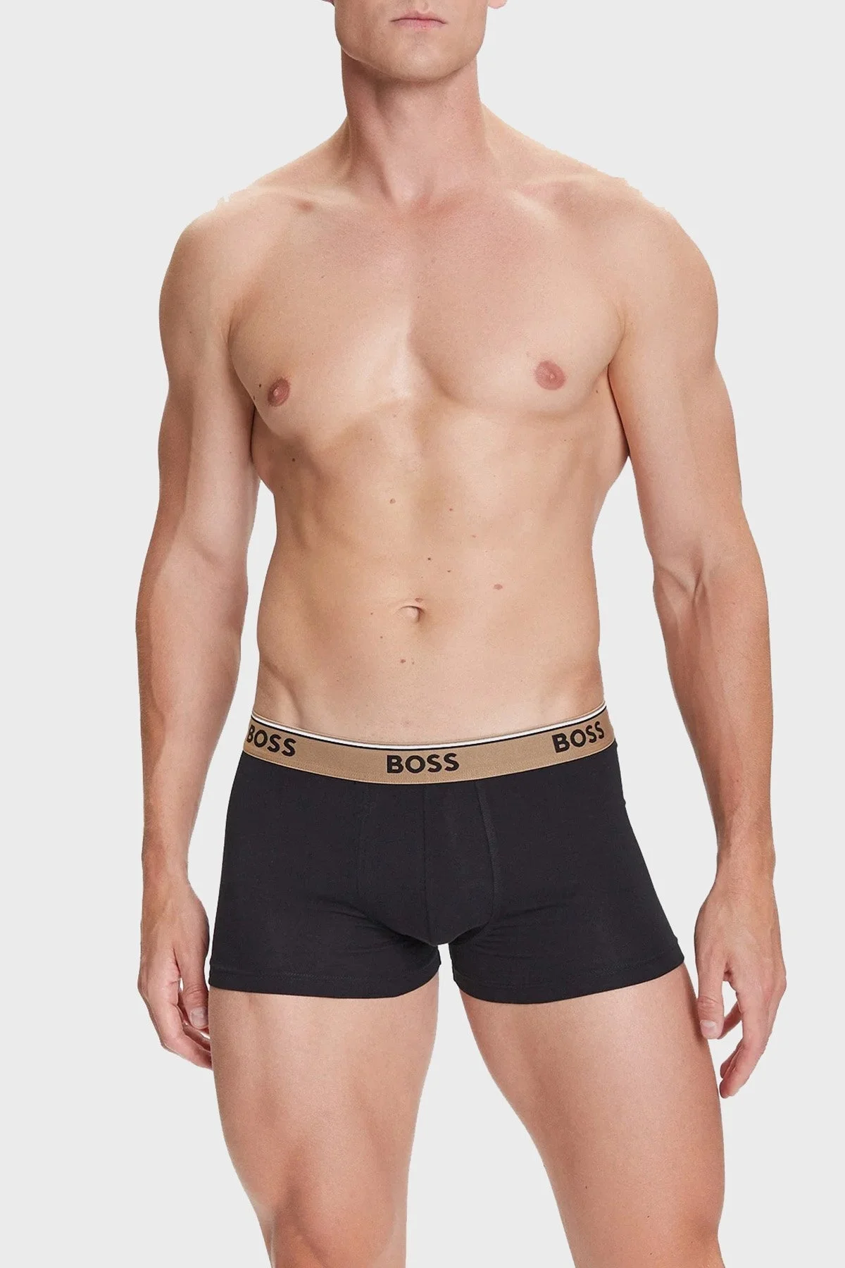 Boss Logo Baskılı Streç Pamuklu 3 Pack Erkek Boxer 50531684 985 SİYAH - 2