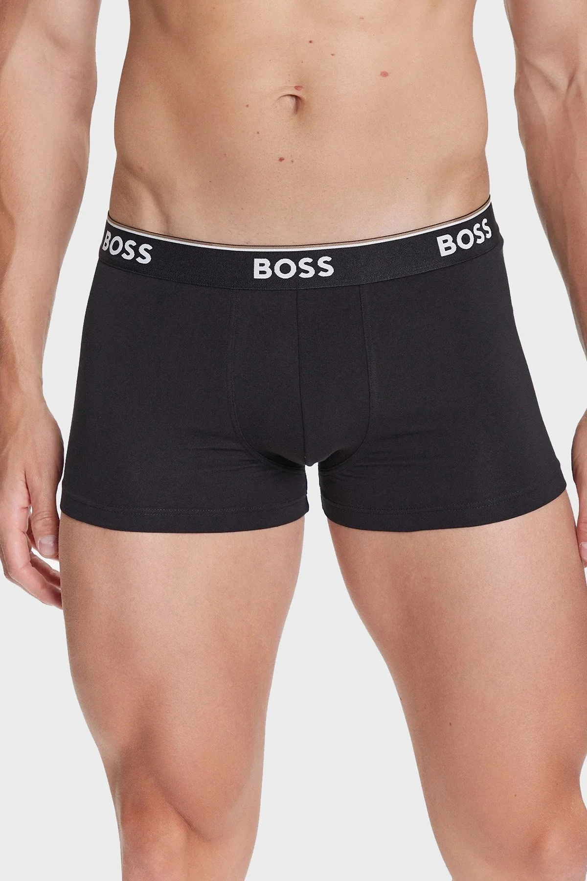 Boss Logo Baskılı Streç Pamuklu 3 Pack Erkek Boxer 50531684 985 SİYAH - 3