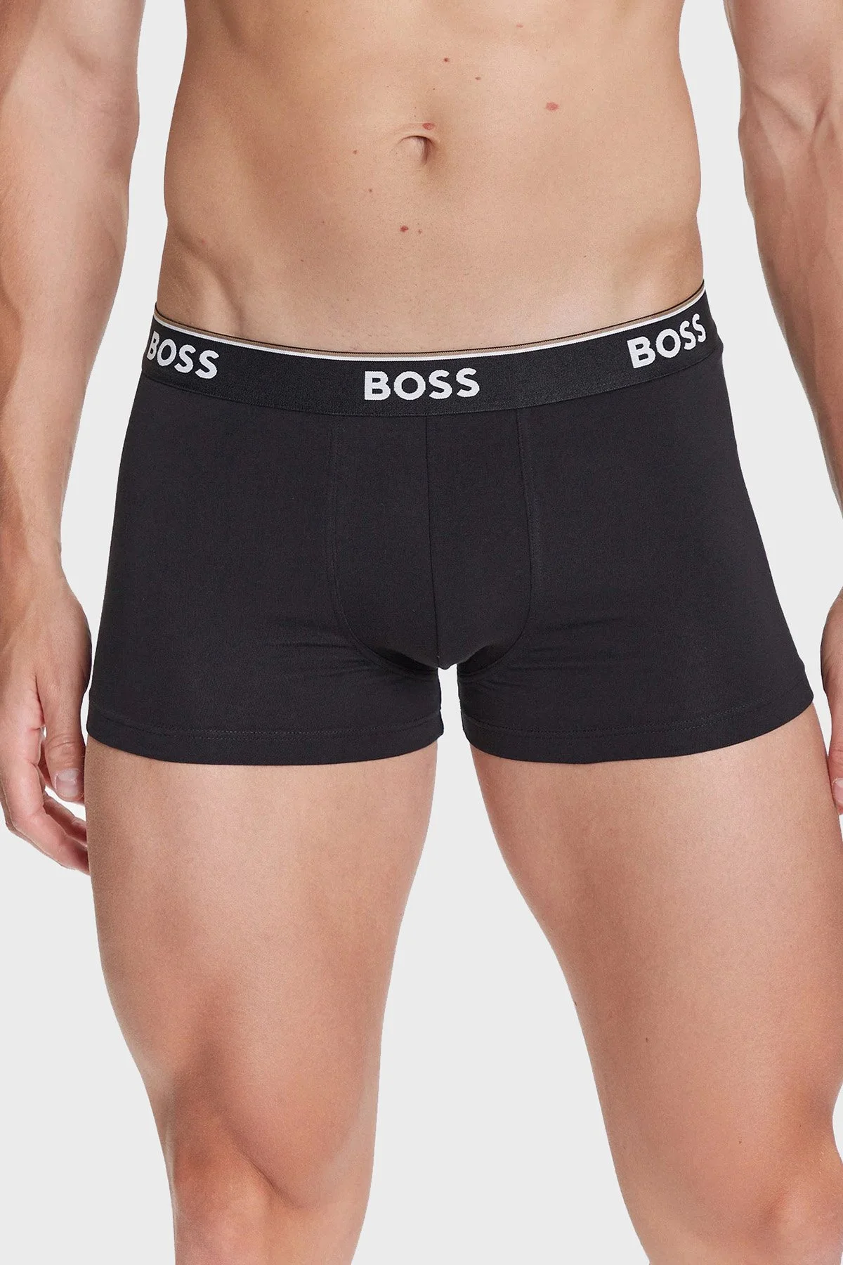 Boss Logo Baskılı Streç Pamuklu 3 Pack Erkek Boxer 50531684 985 SİYAH - 3