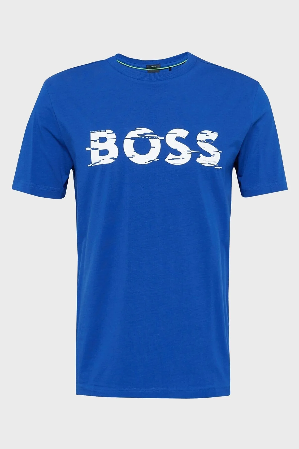 Boss Logo Baskılı Streç Pamuklu Bisiklet Yaka Regular Fit Erkek T Shirt 50483730 432 MAVİ - 3