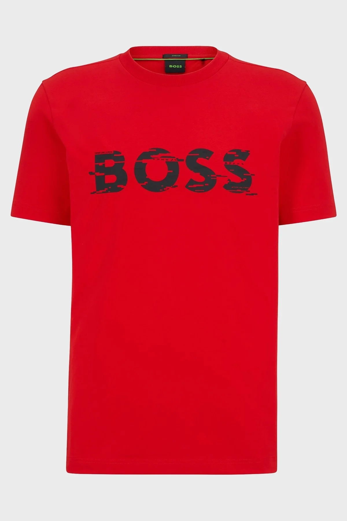 Boss Logo Baskılı Streç Pamuklu Bisiklet Yaka Regular Fit Erkek T Shirt 50483730 624 KIRMIZI - 5