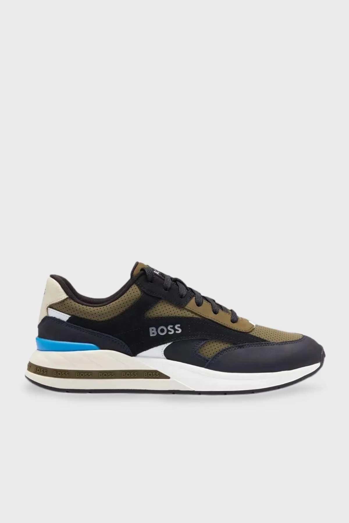 Boss Logo Detaylı Bağcıklı Spor Erkek Ayakkabı 50498901 344 GRİ - 1