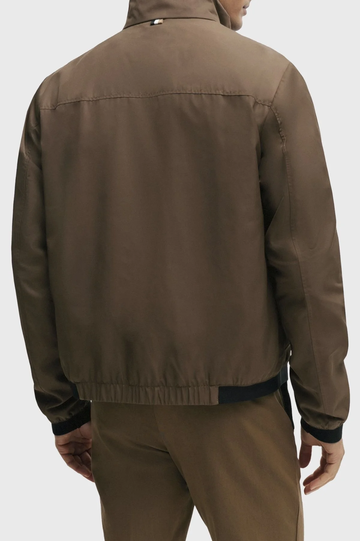 Boss Logo Detaylı Dik Yaka Fermuarlı Regular Fit Erkek Ceket 50505162 249 KAHVE - 4