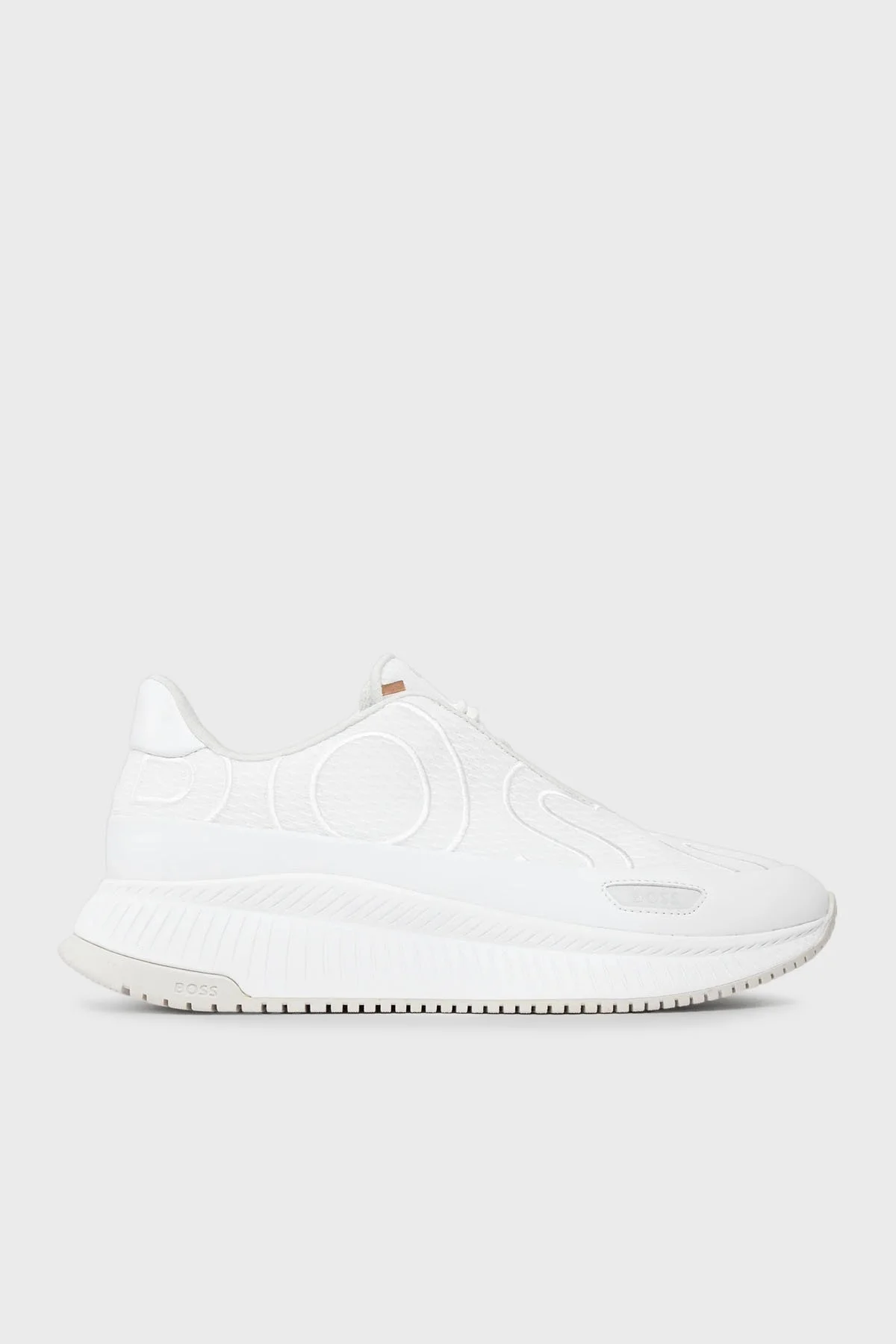 Boss Logo İşlemeli Kalın Tabanlı Sneaker Erkek Ayakkabı 50512657 100 BEYAZ - 1