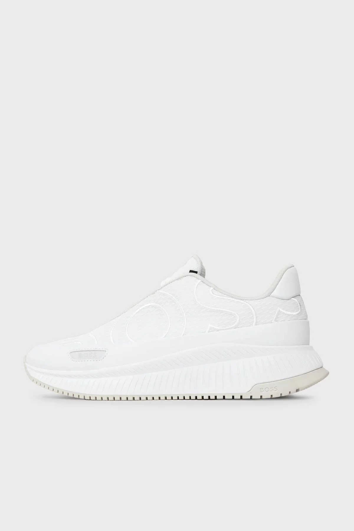 Boss Logo İşlemeli Kalın Tabanlı Sneaker Erkek Ayakkabı 50512657 100 BEYAZ - 2