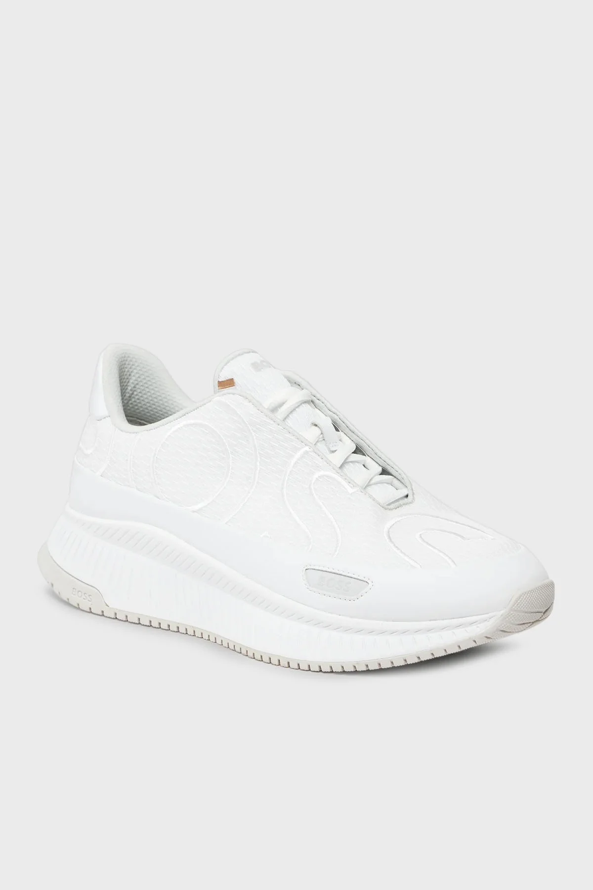 Boss Logo İşlemeli Kalın Tabanlı Sneaker Erkek Ayakkabı 50512657 100 BEYAZ - 3