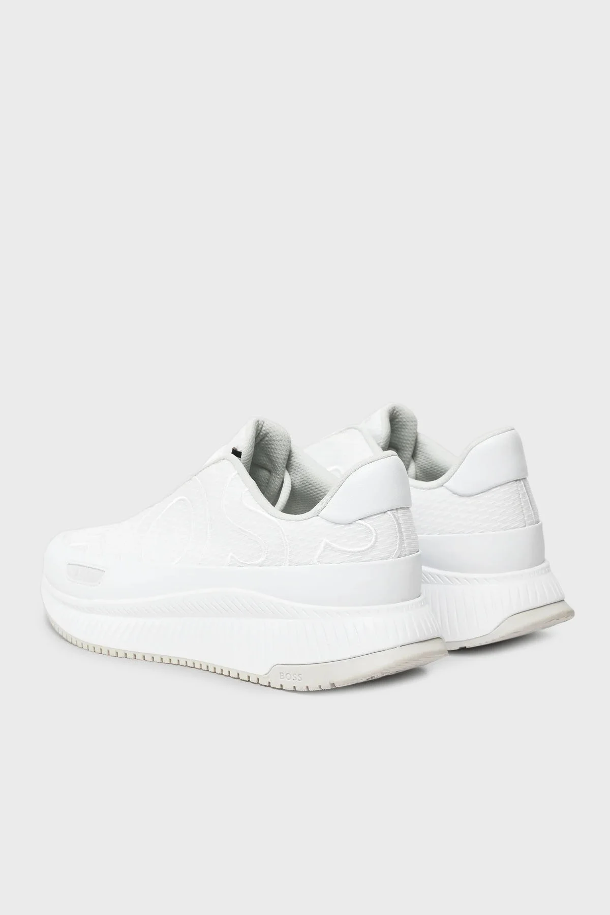 Boss Logo İşlemeli Kalın Tabanlı Sneaker Erkek Ayakkabı 50512657 100 BEYAZ - 4