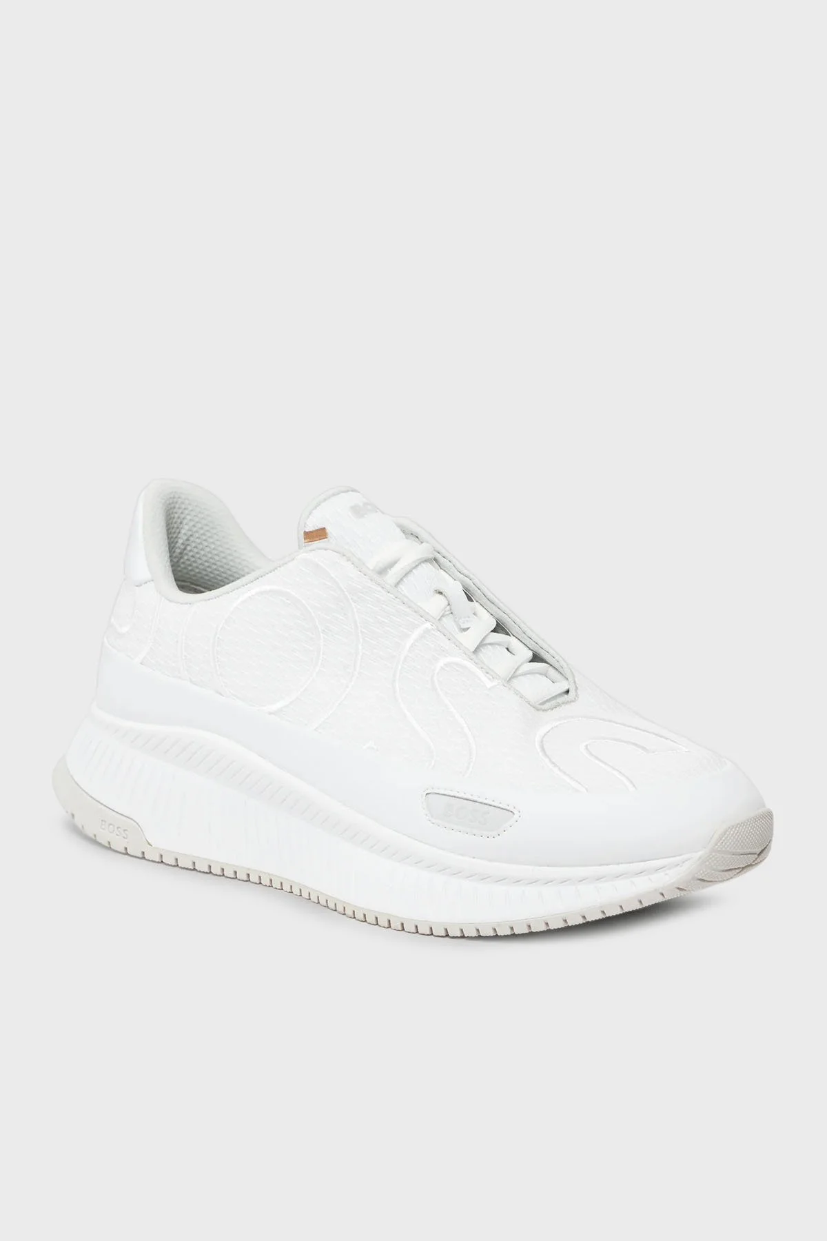 Boss Logo İşlemeli Kalın Tabanlı Sneaker Erkek Ayakkabı 50512657 100 BEYAZ - 3
