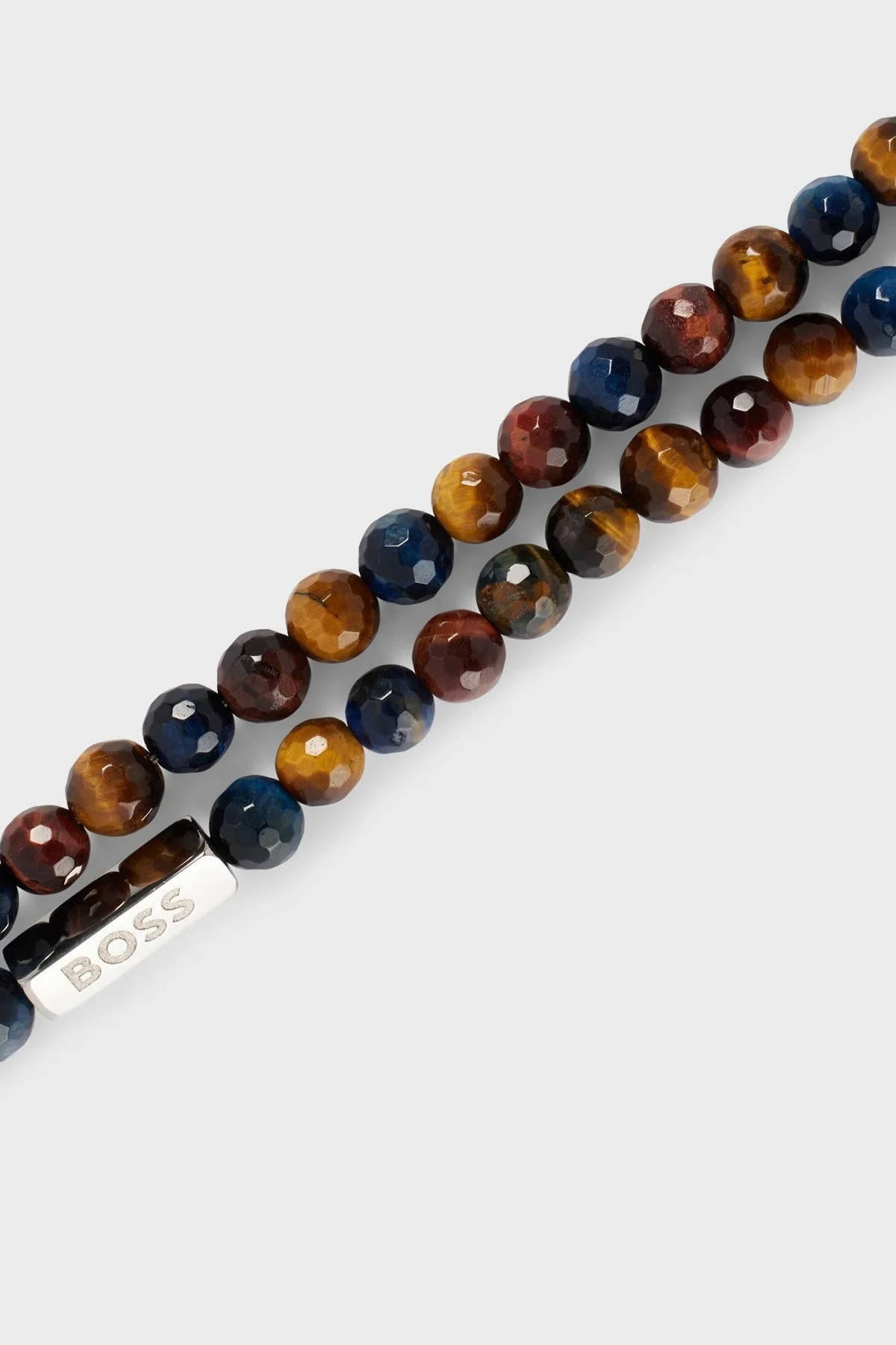 Boss Logo İşlemeli Kaplan Gözü Taşlı Erkek Bileklik 50491932 210 KAHVE - 4