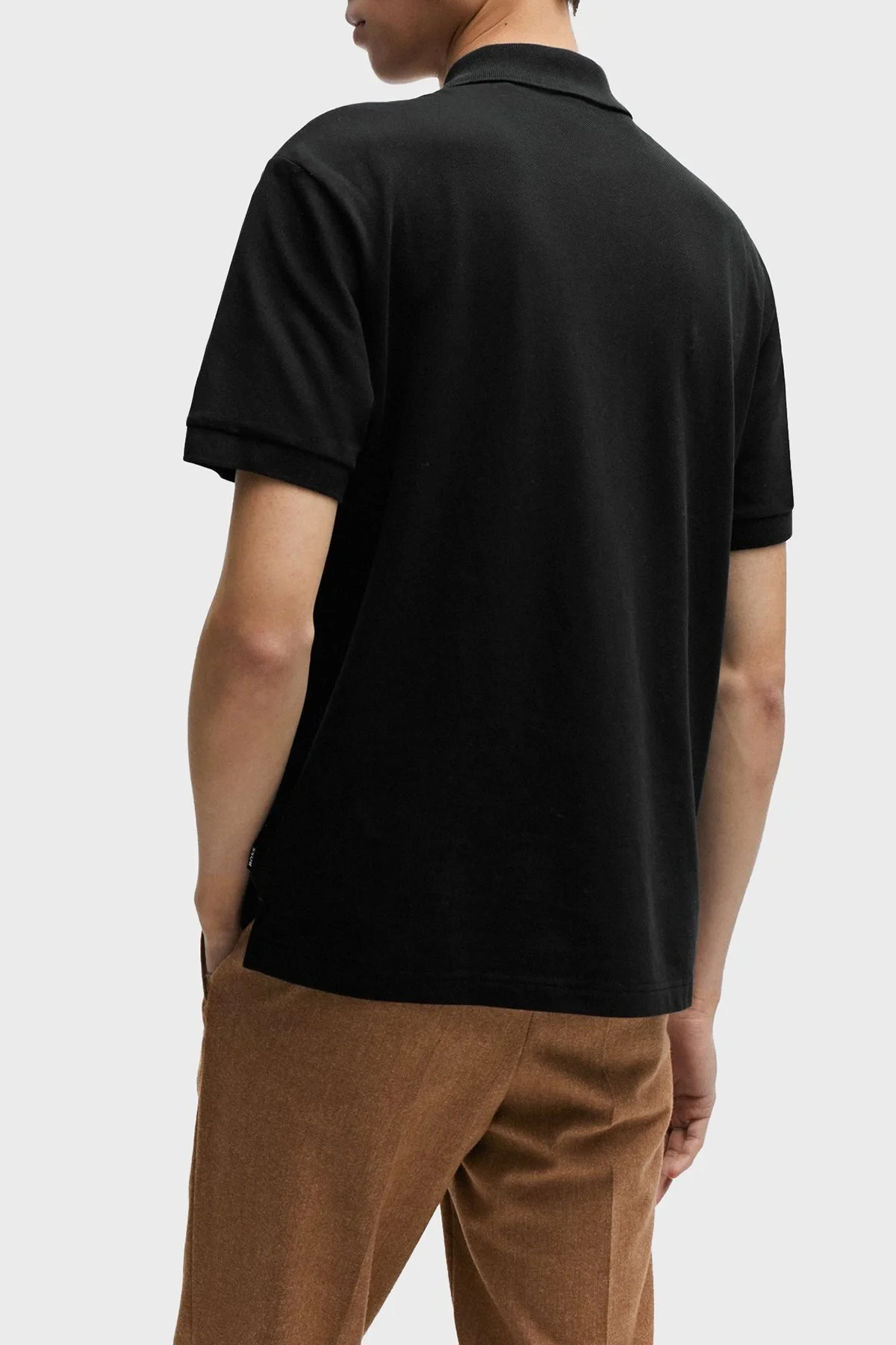 Boss Logo İşlemeli Pamuklu Regular Fit Düğmeli Erkek Polo Yaka T Shirt 50510126 001 SİYAH - 2