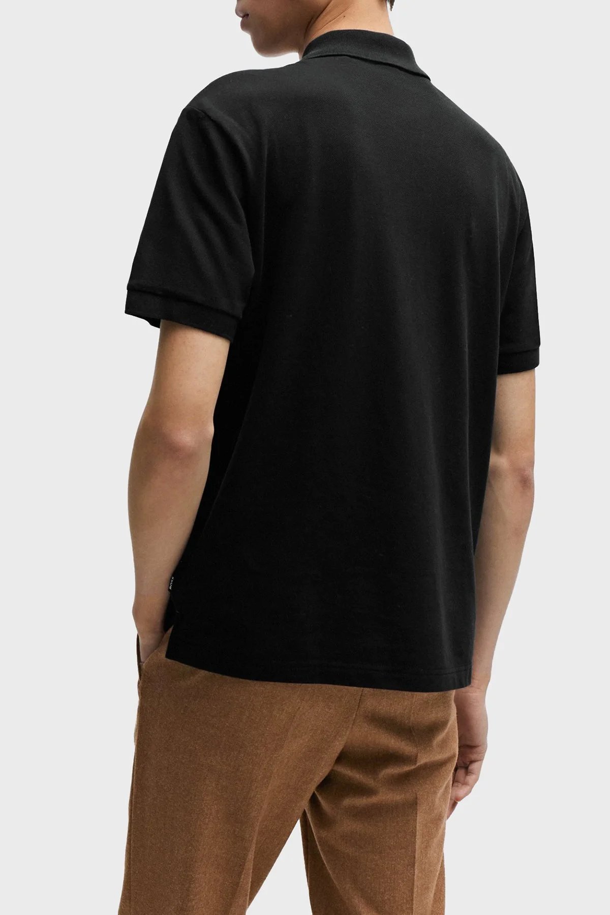 Boss Logo İşlemeli Pamuklu Regular Fit Düğmeli Erkek Polo Yaka T Shirt 50510126 001 SİYAH - 2