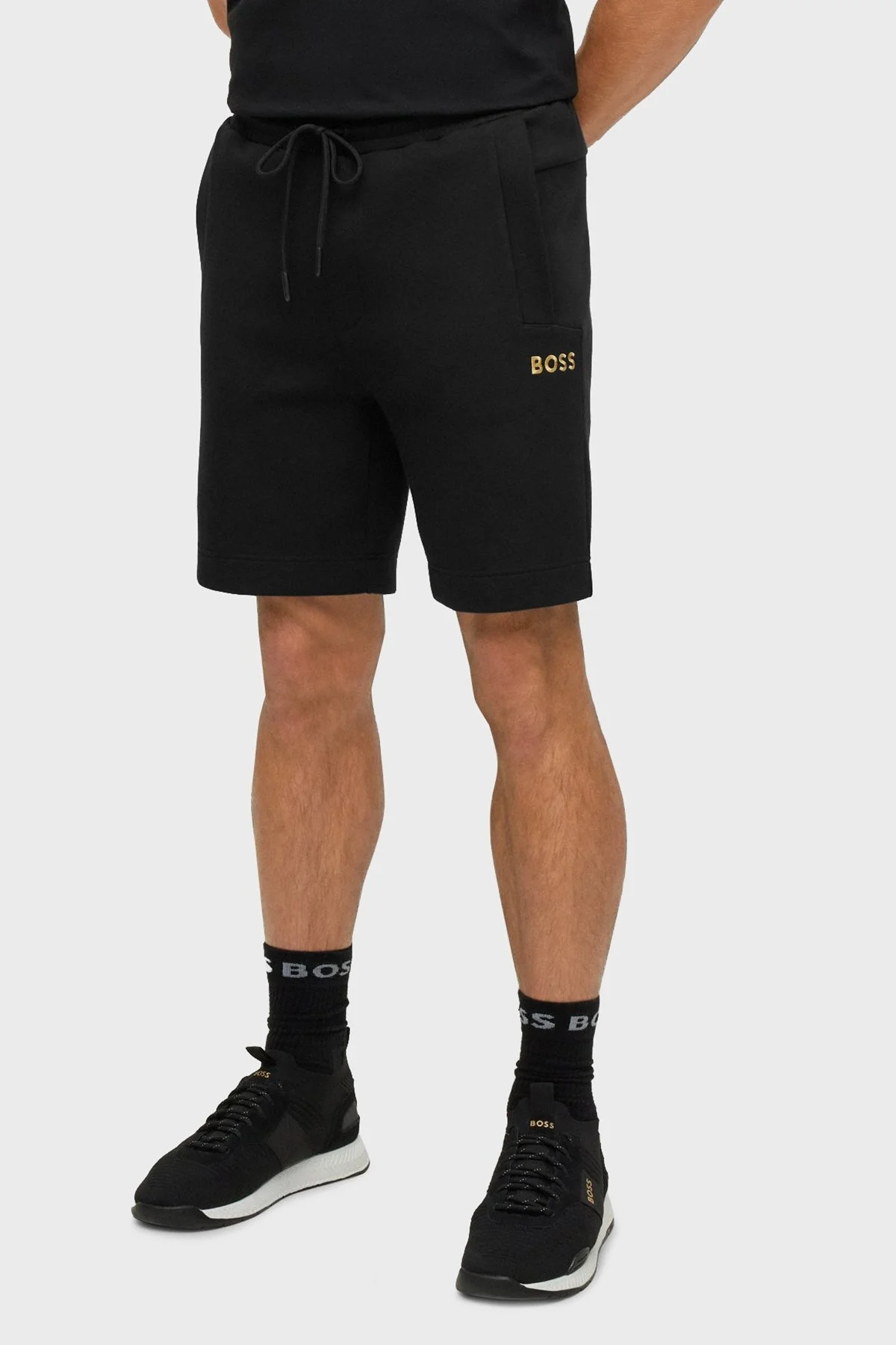Boss Logo İşlemeli Pamuklu Regular Fit Erkek Short 50482912 001 SİYAH - 2
