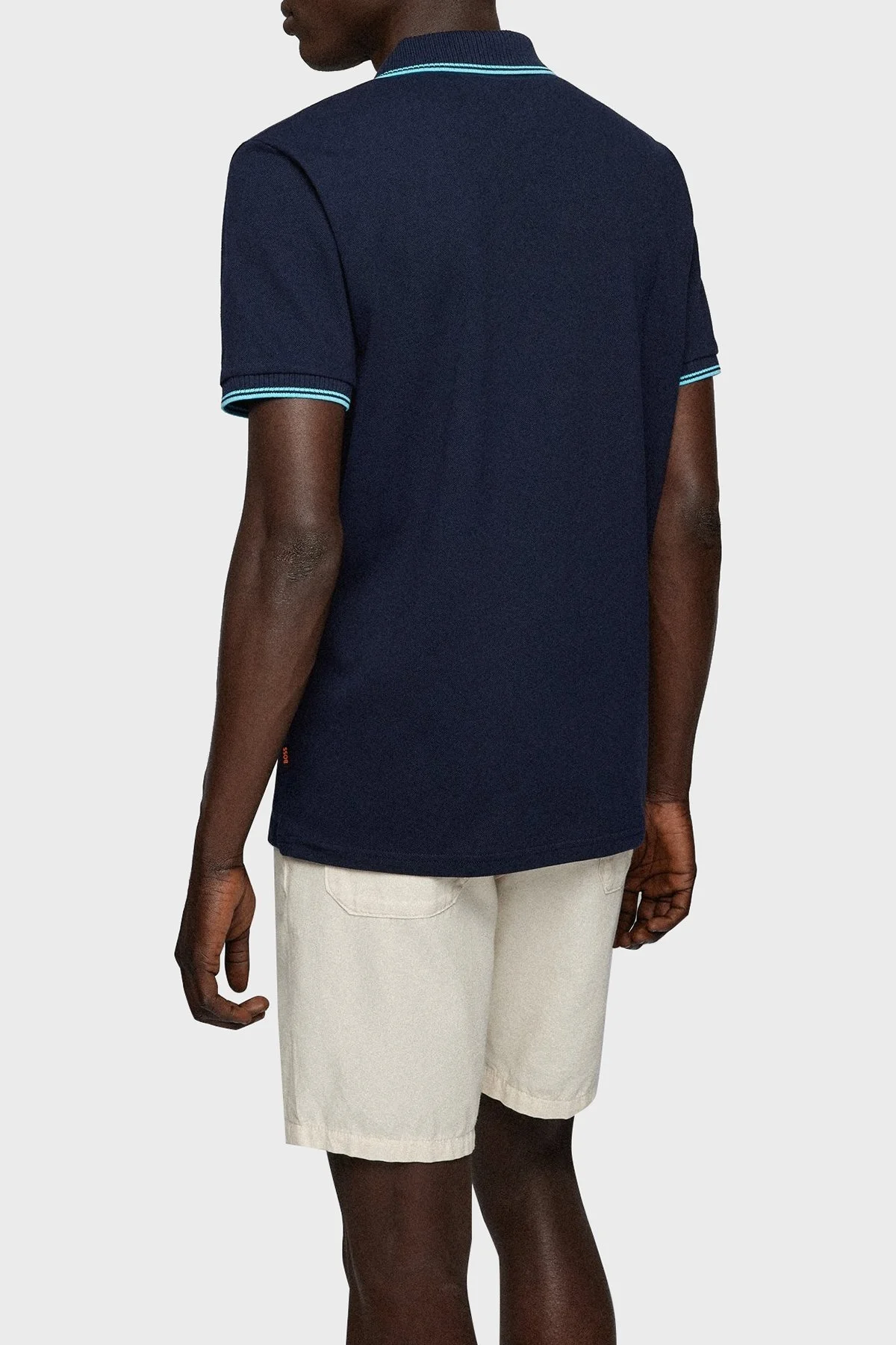 Boss Logo İşlemeli Regular Fit Pamuklu Erkek Polo T Shirt 50466720 404 LACİVERT - 3