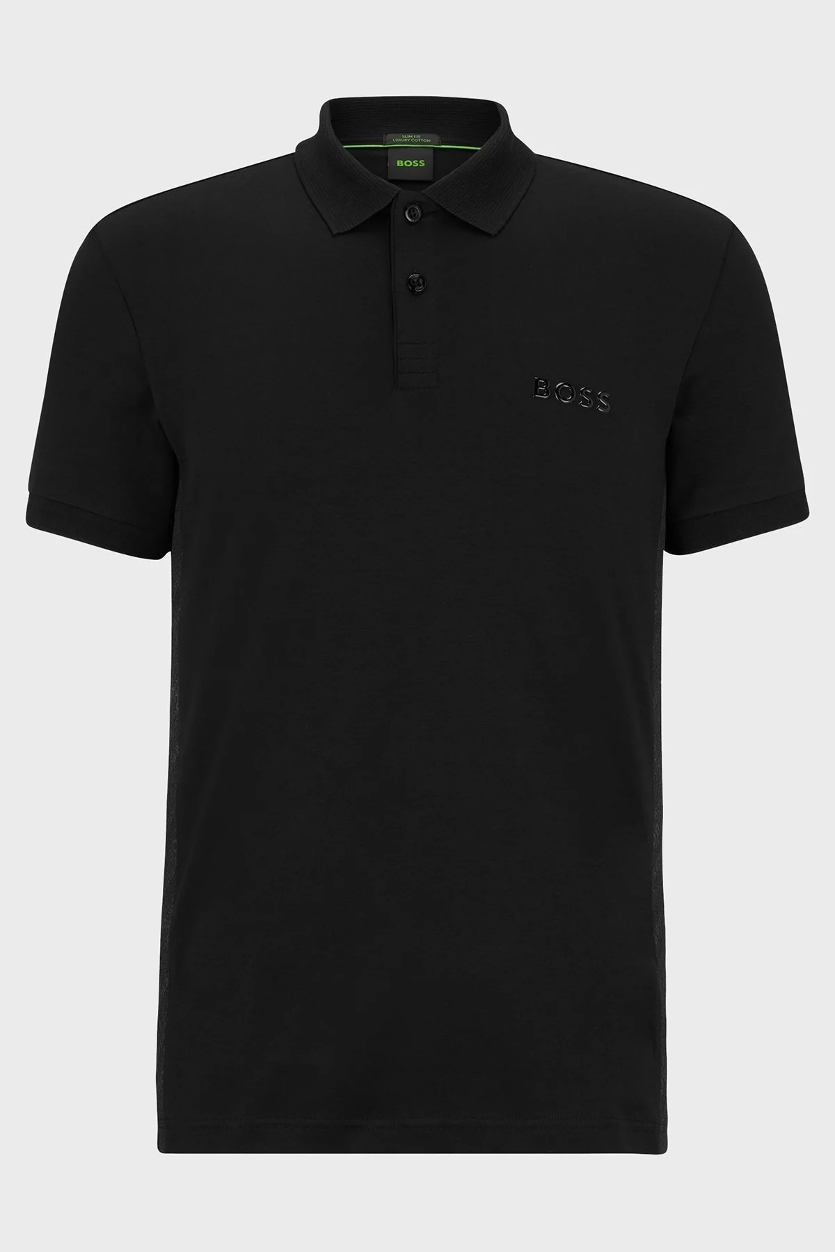 Boss Logo Şeritli İnterlok Pamuklu Slim Fit Erkek Polo T Shirt 50488295 001 SİYAH - 5