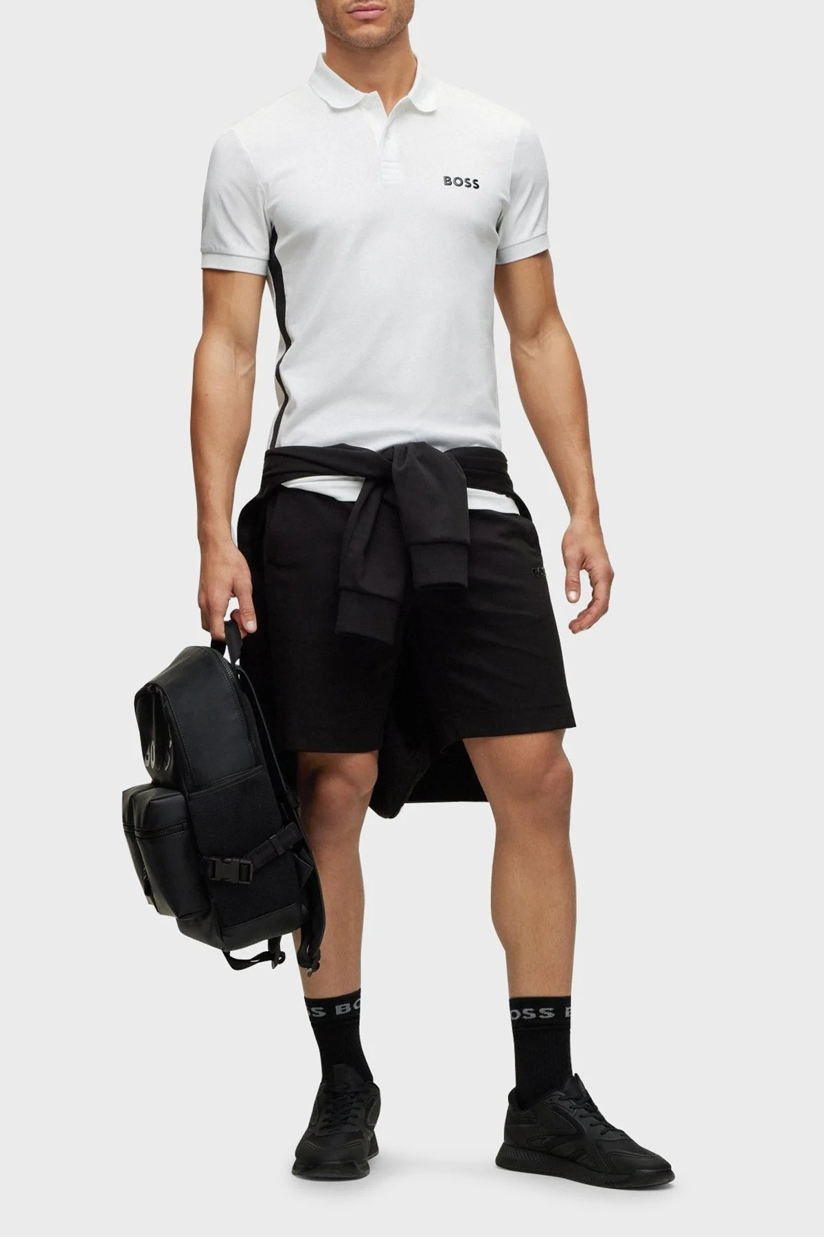 Boss Logo Şeritli İnterlok Pamuklu Slim Fit Erkek Polo T Shirt 50488295 100 BEYAZ - 2