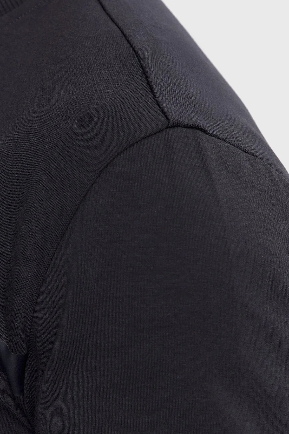 Boss Logo Şeritli Pamuklu Bisiklet Yaka Regular Fit Erkek Sweat 50498227 402 LACİVERT - 4