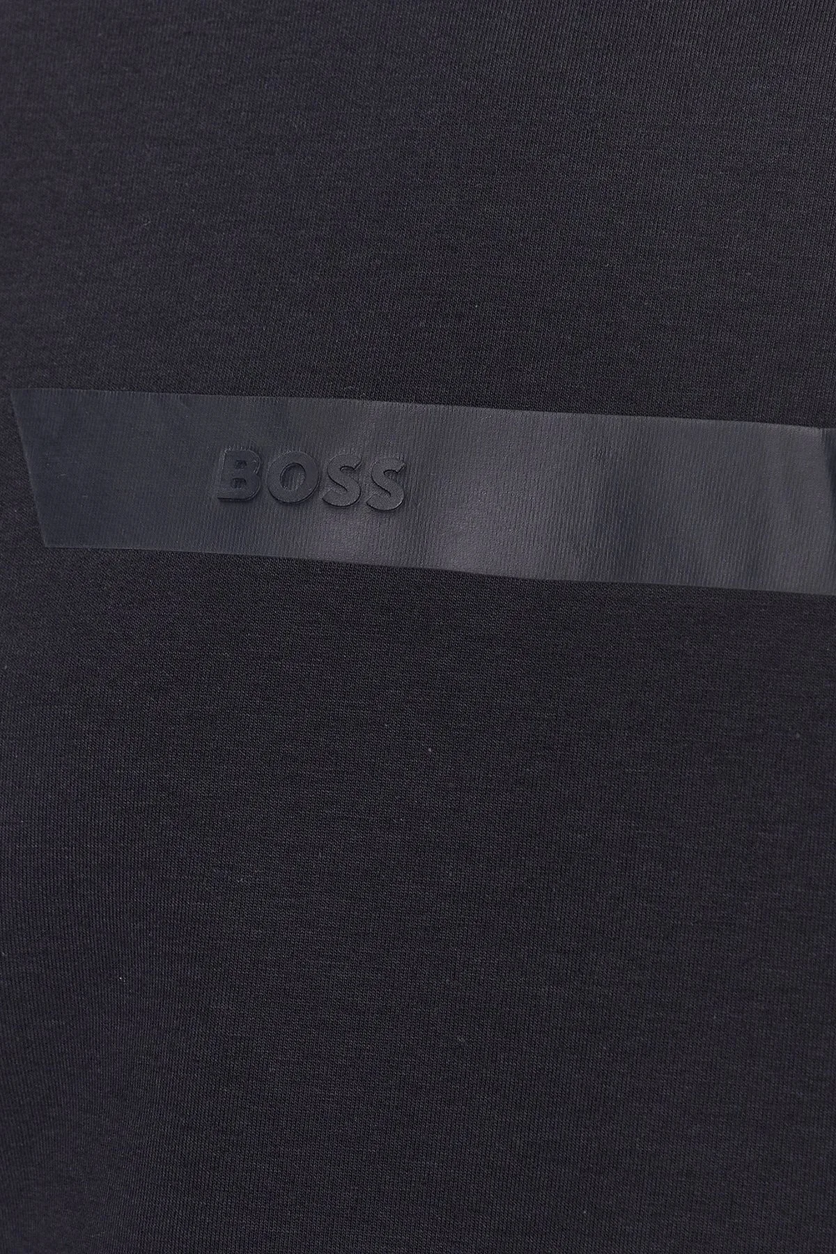 Boss Logo Şeritli Pamuklu Bisiklet Yaka Regular Fit Erkek Sweat 50498227 402 LACİVERT - 5