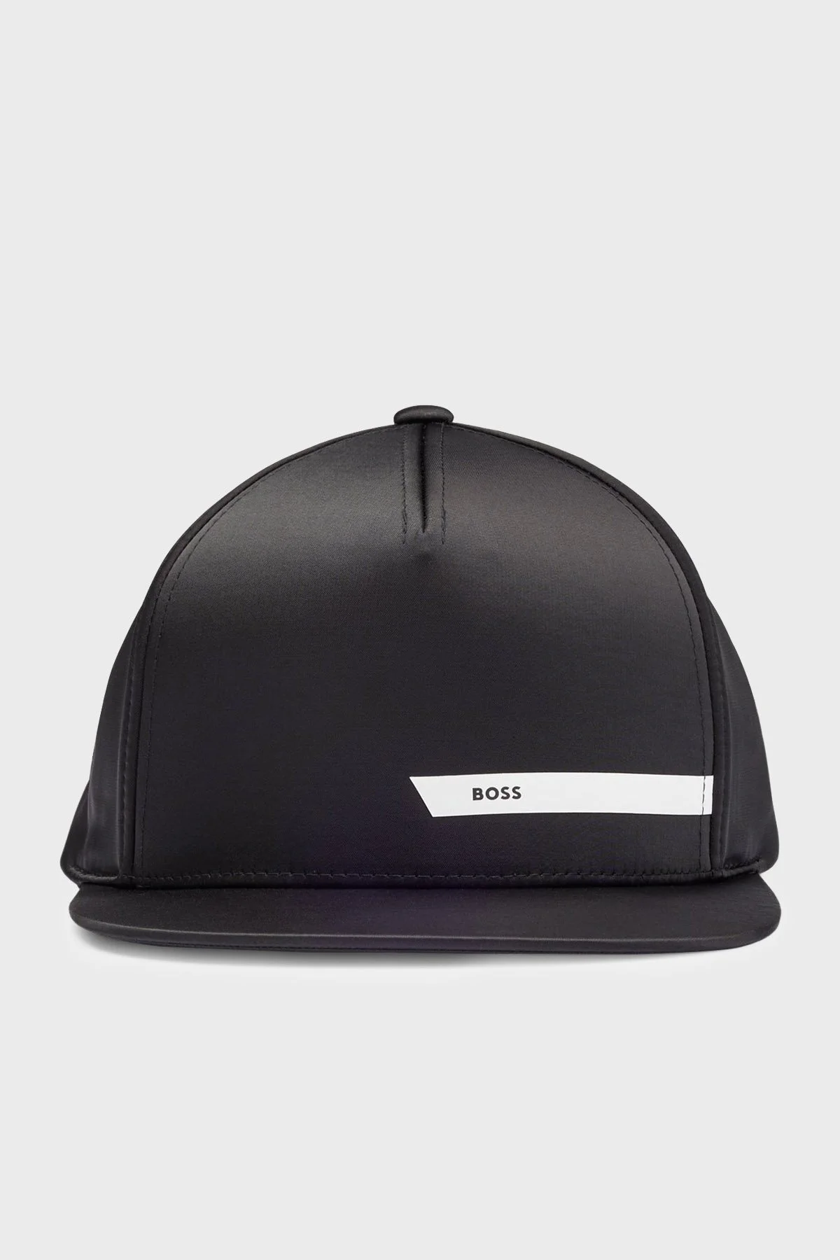 Boss Logo Şeritli Saten Erkek Şapka 50502863 001 SİYAH - 1