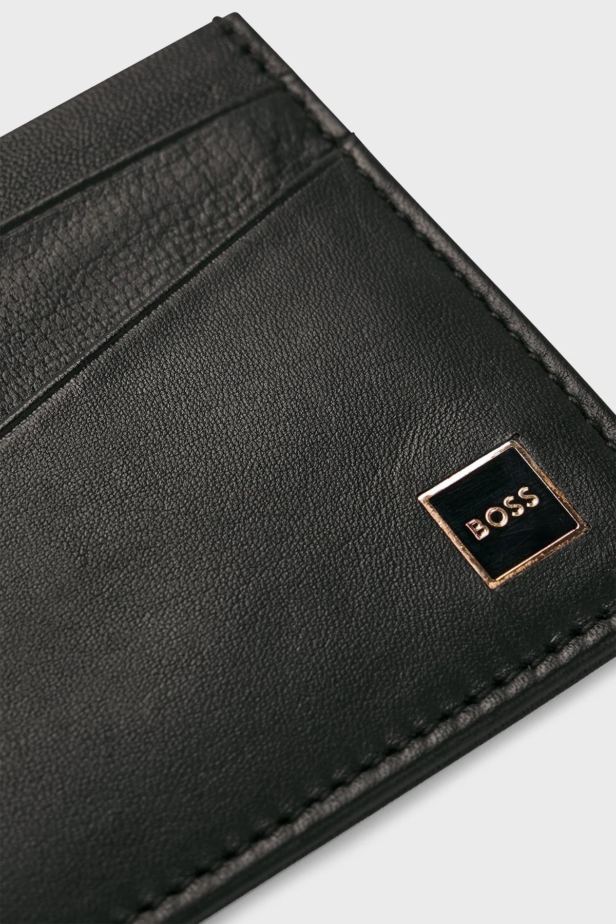 Boss Logolu % 100 Deri Erkek Kartlık 50486980 001 SİYAH - 2
