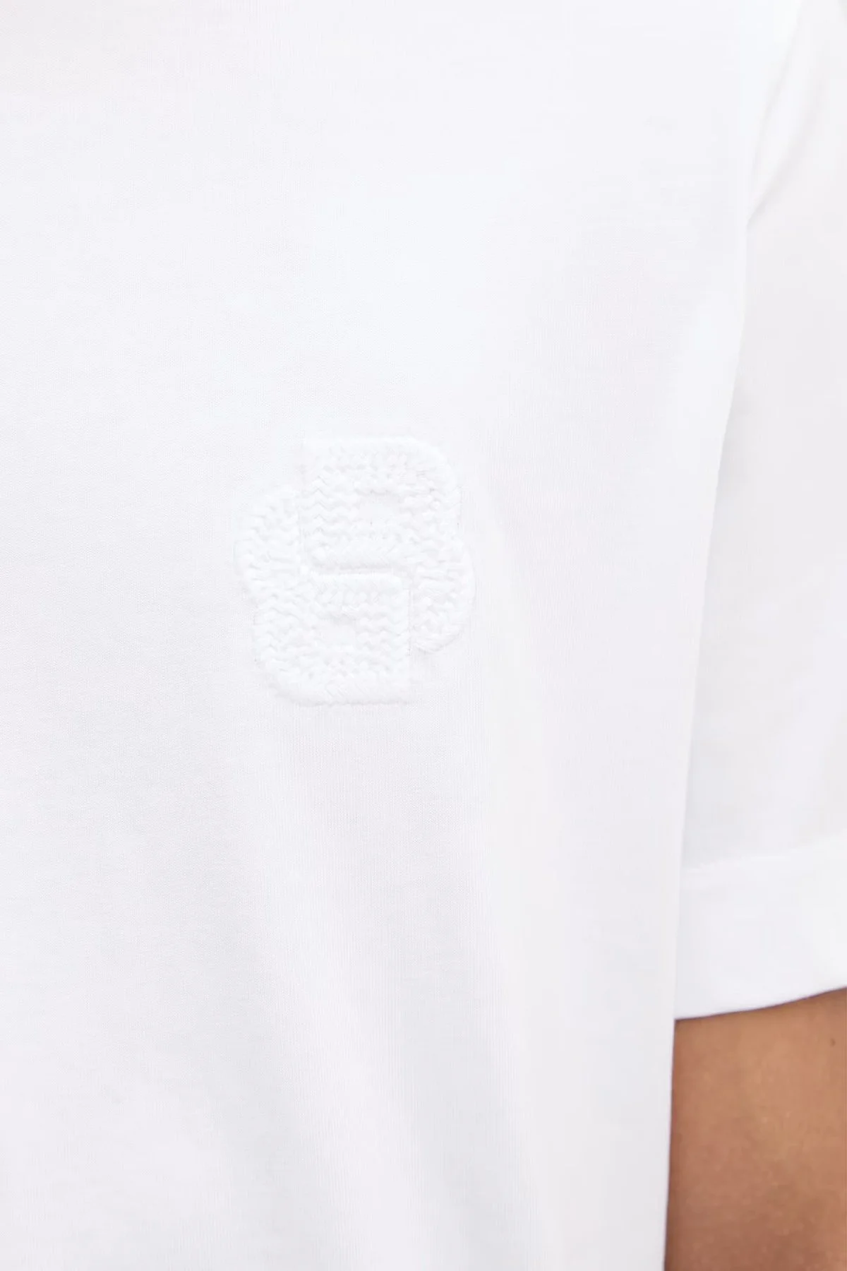 Boss Logolu % 100 Pamuk Bisiklet Yaka Erkek T Shirt 50560328 100 BEYAZ - 4