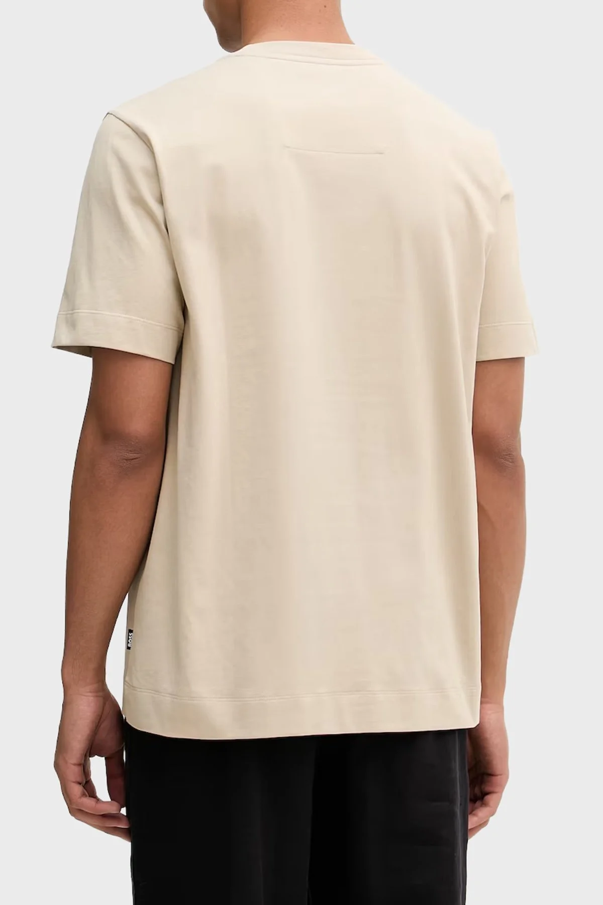 Boss Logolu % 100 Pamuk Bisiklet Yaka Erkek T Shirt 50560328 286 BEJ - 3