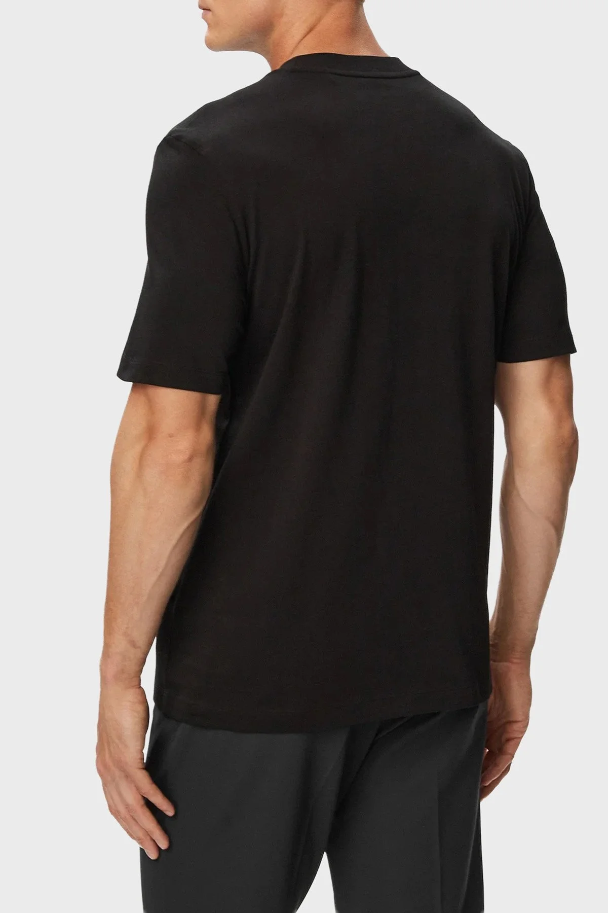 Boss Logolu % 100 Pamuk Bisiklet Yaka Erkek T Shirt 50565785 001 Siyah - 3