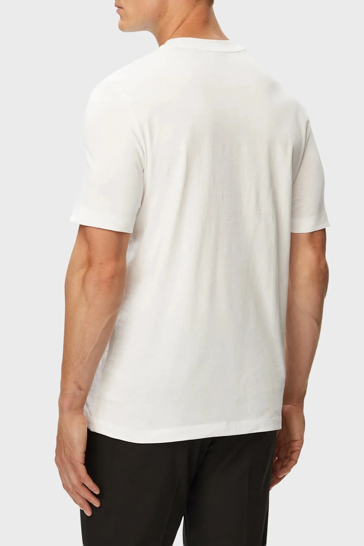 Boss Logolu % 100 Pamuk Bisiklet Yaka Erkek T Shirt 50565785 100 Beyaz - 3