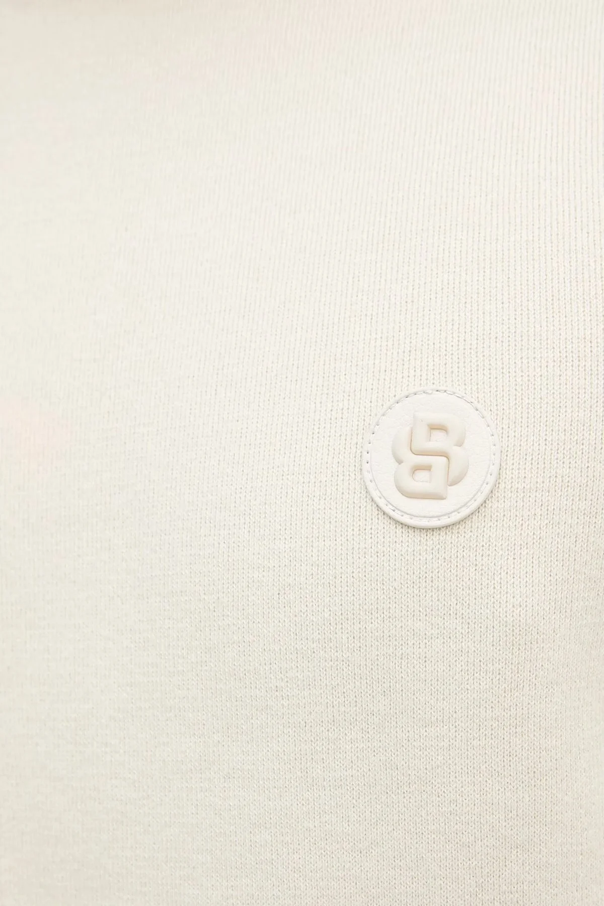 Boss Logolu % 100 Pamuk Regular Fit Bisiklet Yaka Erkek Kazak 50543136 131 EKRU - 5