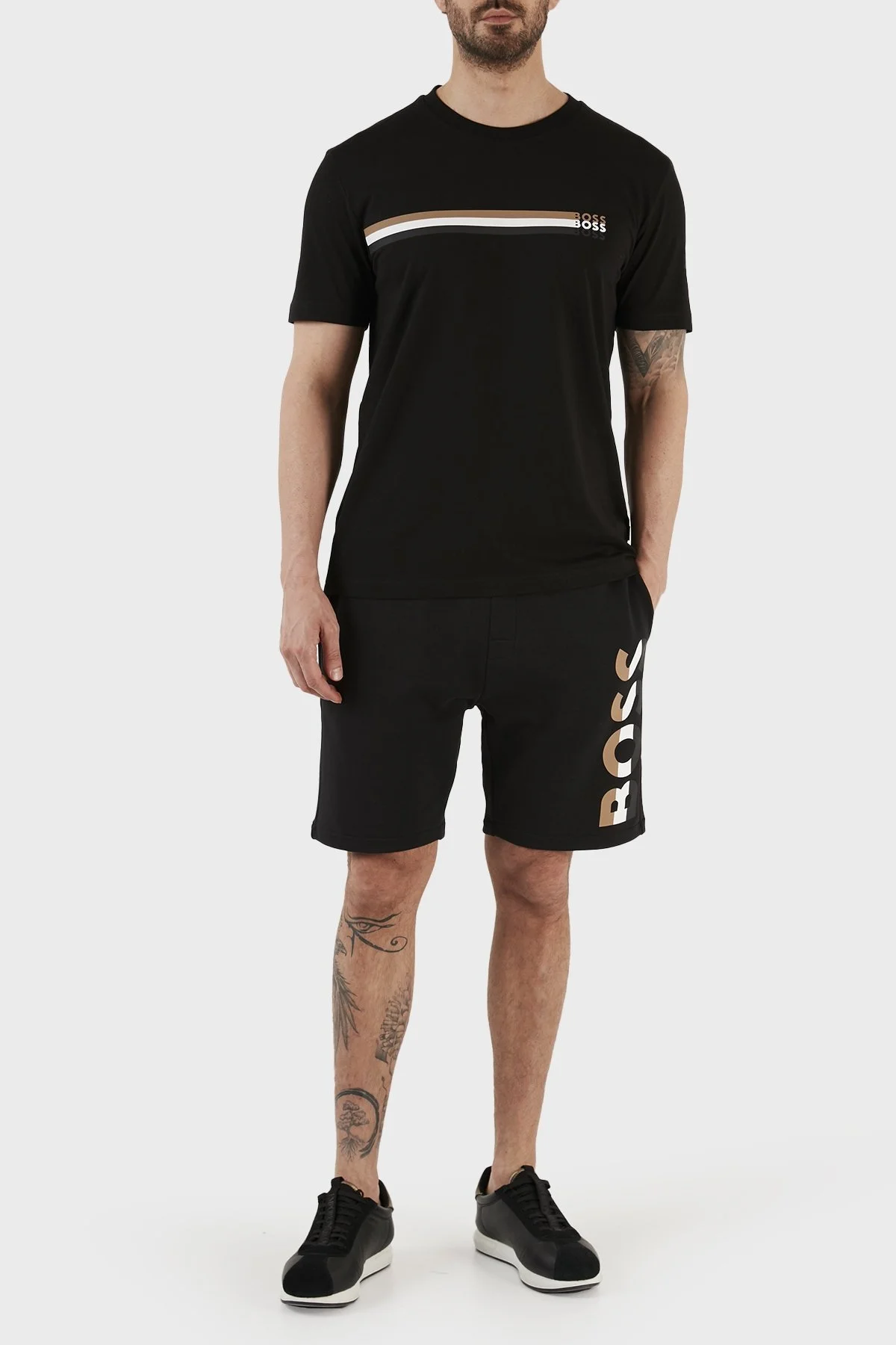 Boss Logolu % 100 Pamuk Regular Fit Bisiklet Yaka Erkek T Shirt 50486211 001 SİYAH - 4