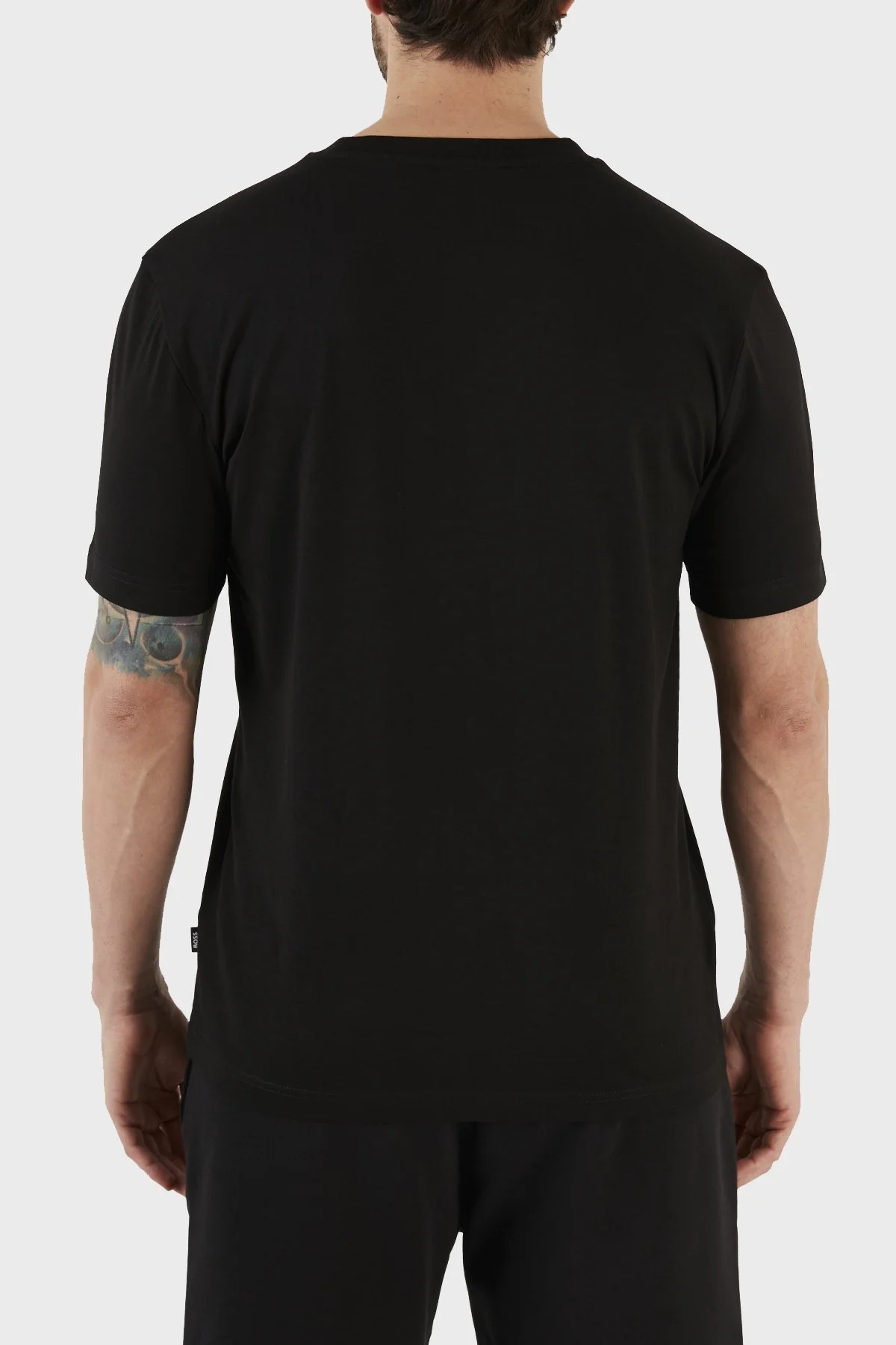 Boss Logolu % 100 Pamuk Regular Fit Bisiklet Yaka Erkek T Shirt 50486211 001 SİYAH - 6