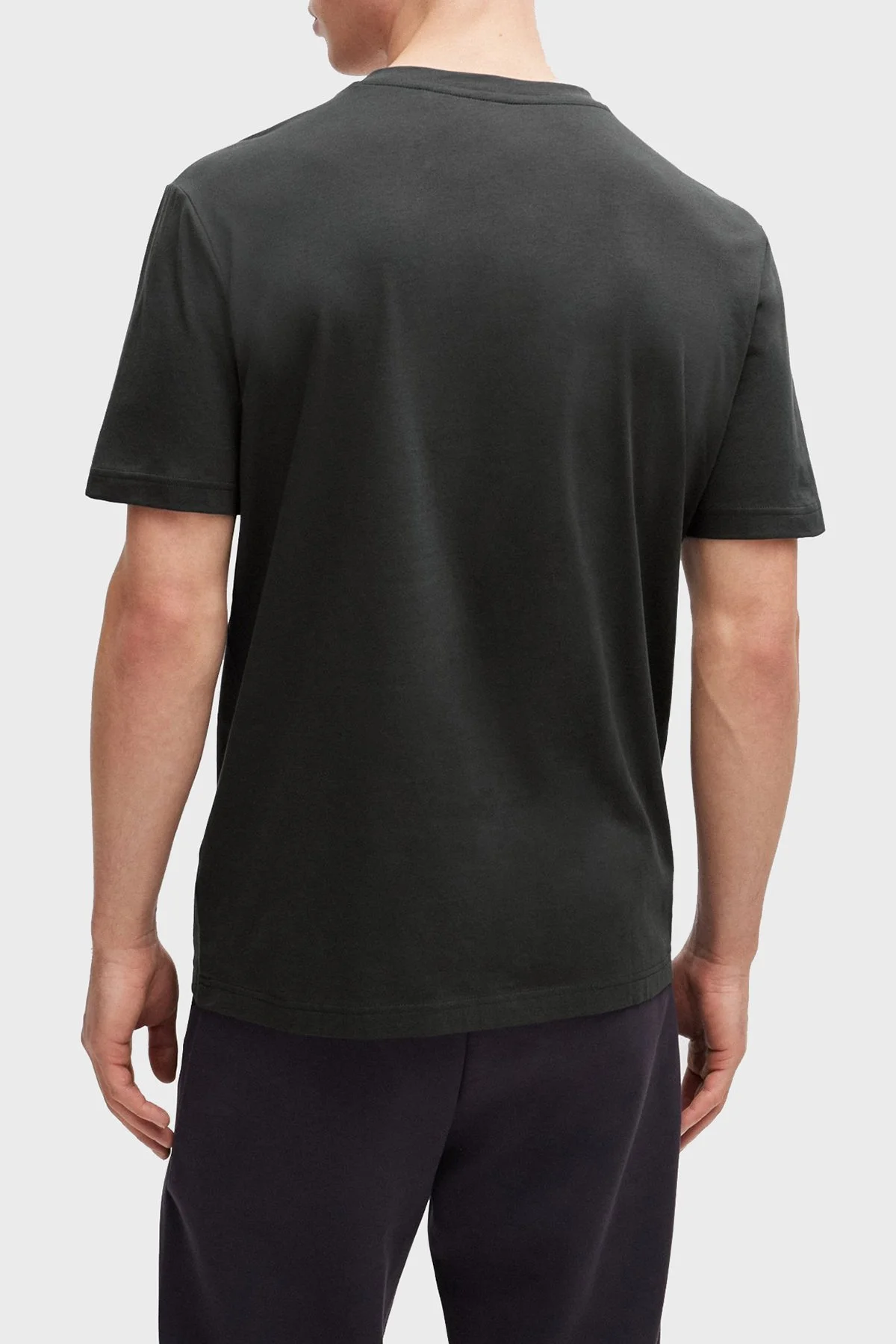 Boss Logolu % 100 Pamuk Regular Fit Bisiklet Yaka Erkek T Shirt 50512866 016 ANTRASİT - 3