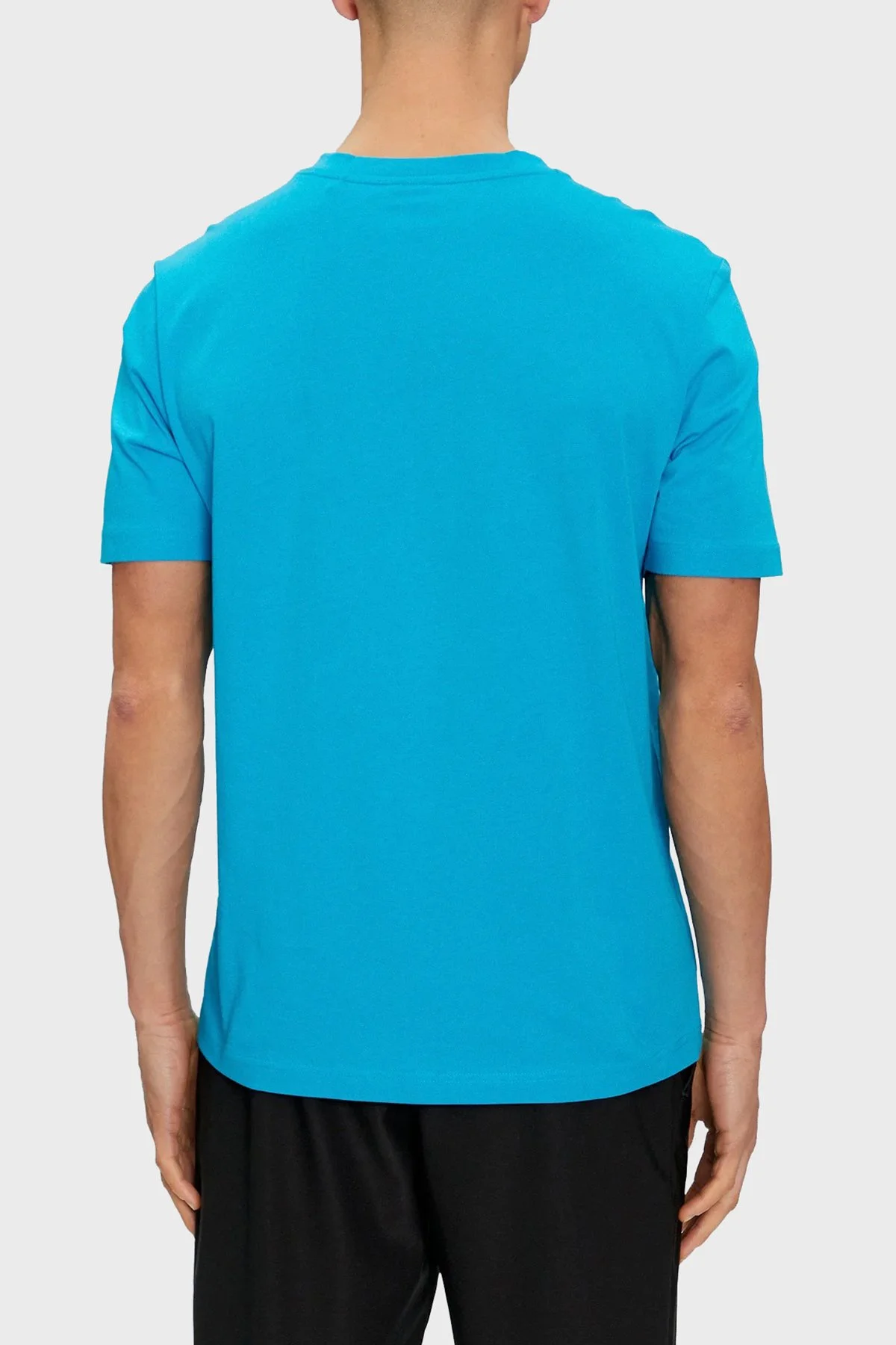 Boss Logolu % 100 Pamuk Regular Fit Bisiklet Yaka Erkek T Shirt 50512866 442 TURKUAZ - 3