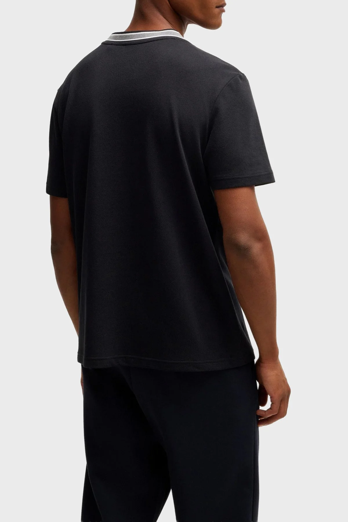 Boss Logolu % 100 Pamuk Regular Fit Bisiklet Yaka Erkek T Shirt 50529941 001 SİYAH - 3