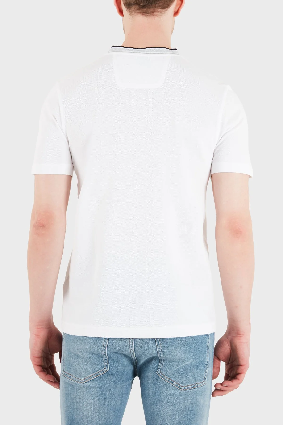 Boss Logolu % 100 Pamuk Regular Fit Bisiklet Yaka Erkek T Shirt 50529941 100 BEYAZ - 3