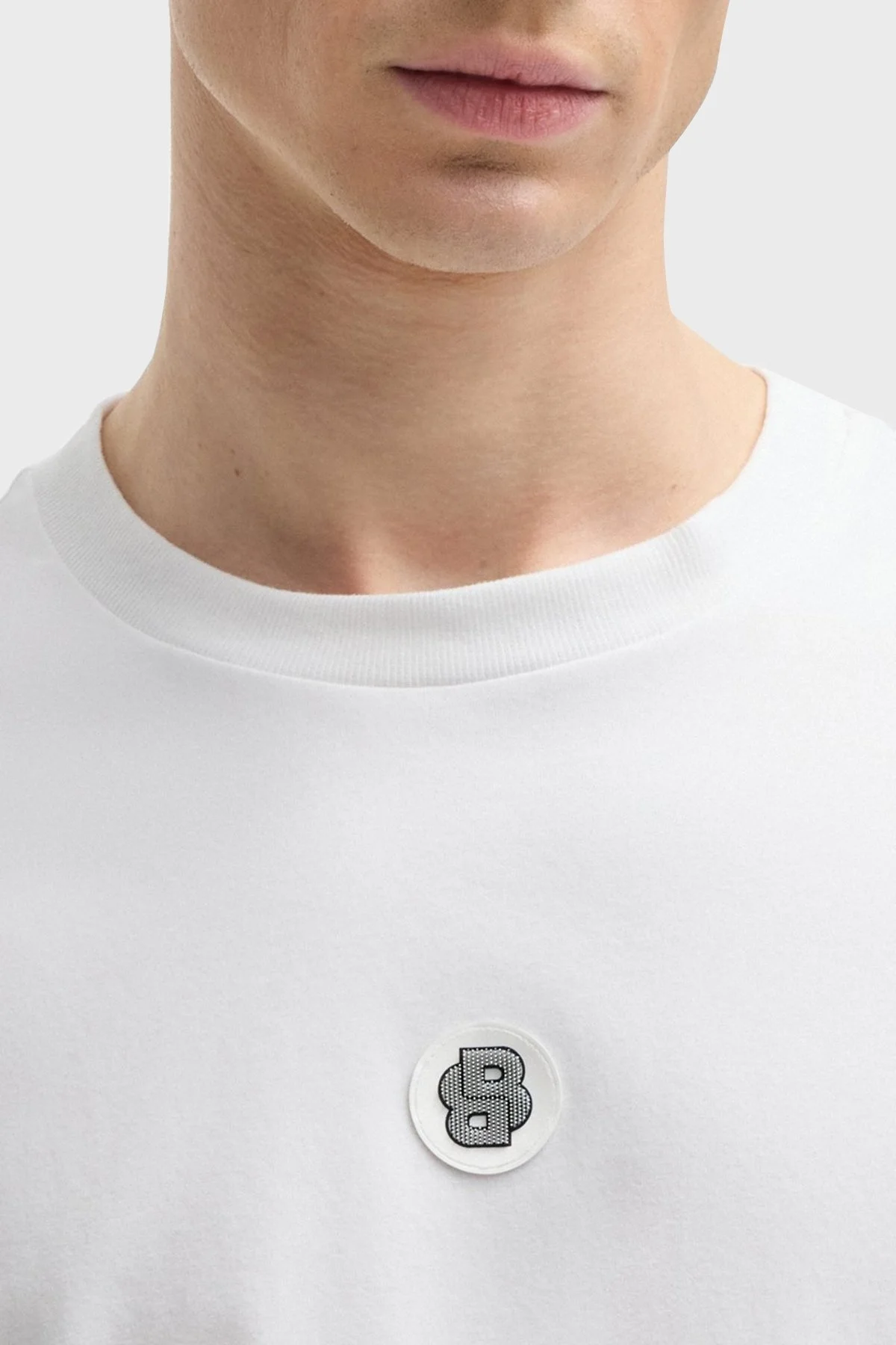 Boss Logolu % 100 Pamuk Regular Fit Bisiklet Yaka Erkek T Shirt 50535409 100 BEYAZ - 4