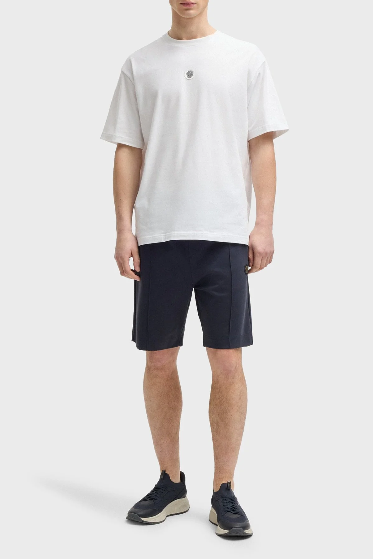 Boss Logolu % 100 Pamuk Regular Fit Bisiklet Yaka Erkek T Shirt 50535409 100 BEYAZ - 2