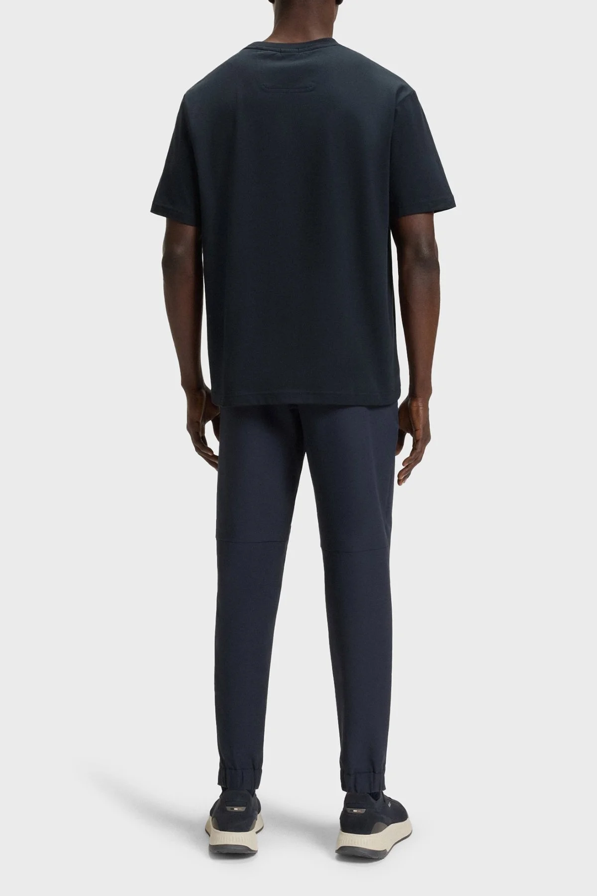 Boss Logolu % 100 Pamuk Regular Fit Bisiklet Yaka Erkek T Shirt 50535409 402 LACİVERT - 3