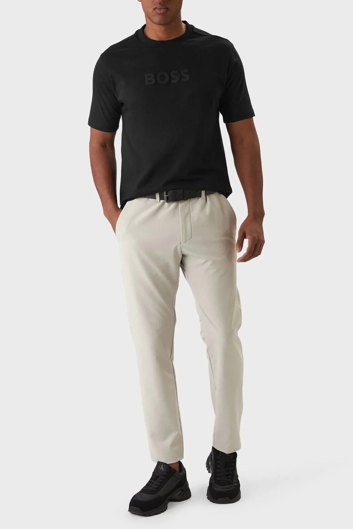 Boss Logolu % 100 Pamuk Regular Fit Bisiklet Yaka Erkek T Shirt 50553652 001 SİYAH - 2