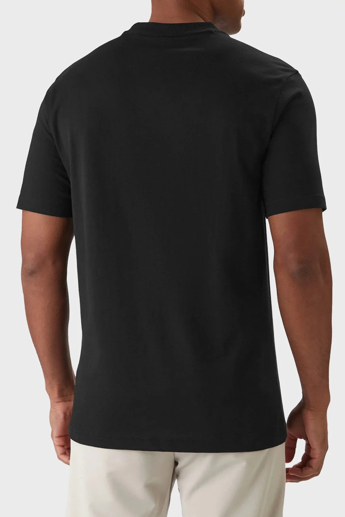 Boss Logolu % 100 Pamuk Regular Fit Bisiklet Yaka Erkek T Shirt 50553652 001 SİYAH - 3