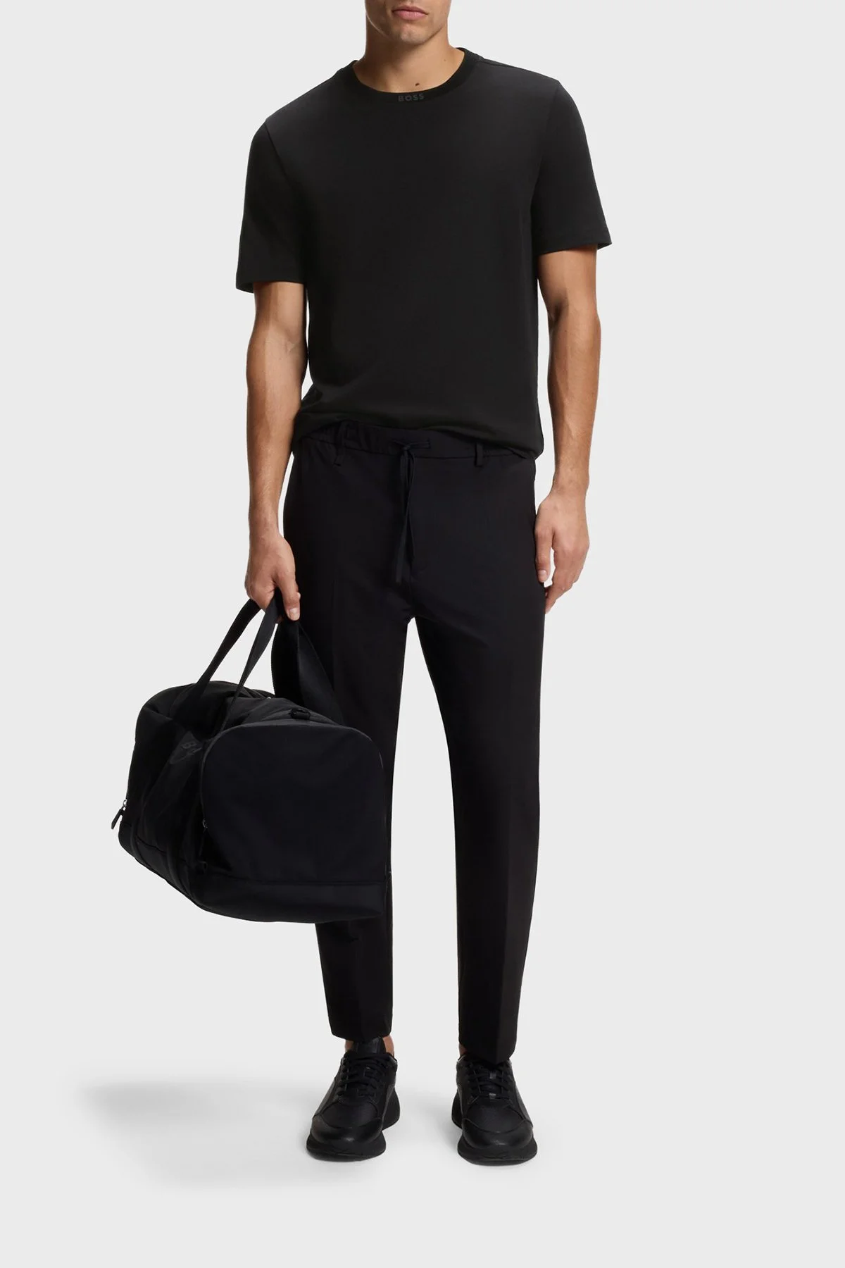 Boss Logolu % 100 Pamuk Regular Fit Bisiklet Yaka Erkek T Shirt 50554862 001 SİYAH - 2