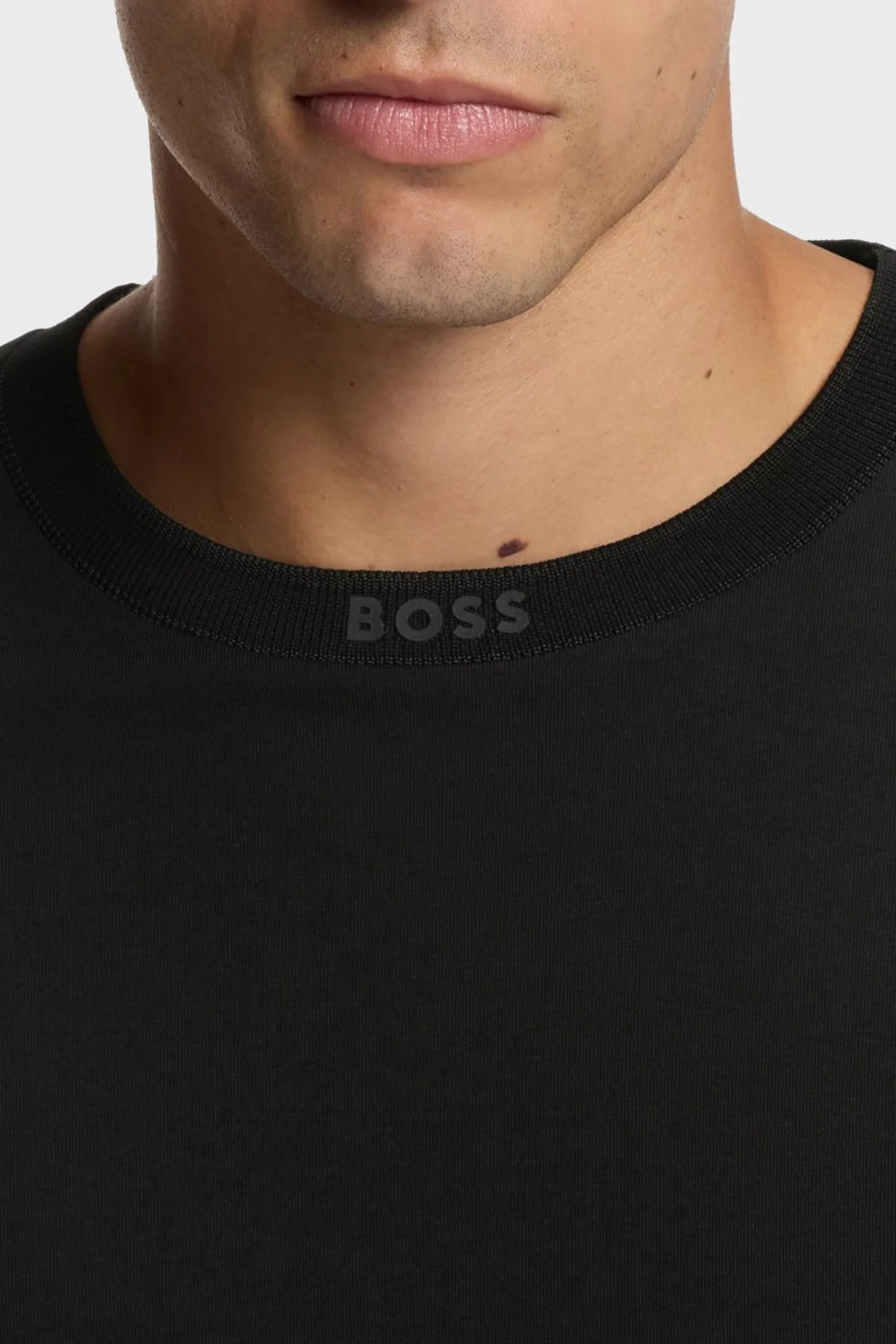 Boss Logolu % 100 Pamuk Regular Fit Bisiklet Yaka Erkek T Shirt 50554862 001 SİYAH - 4