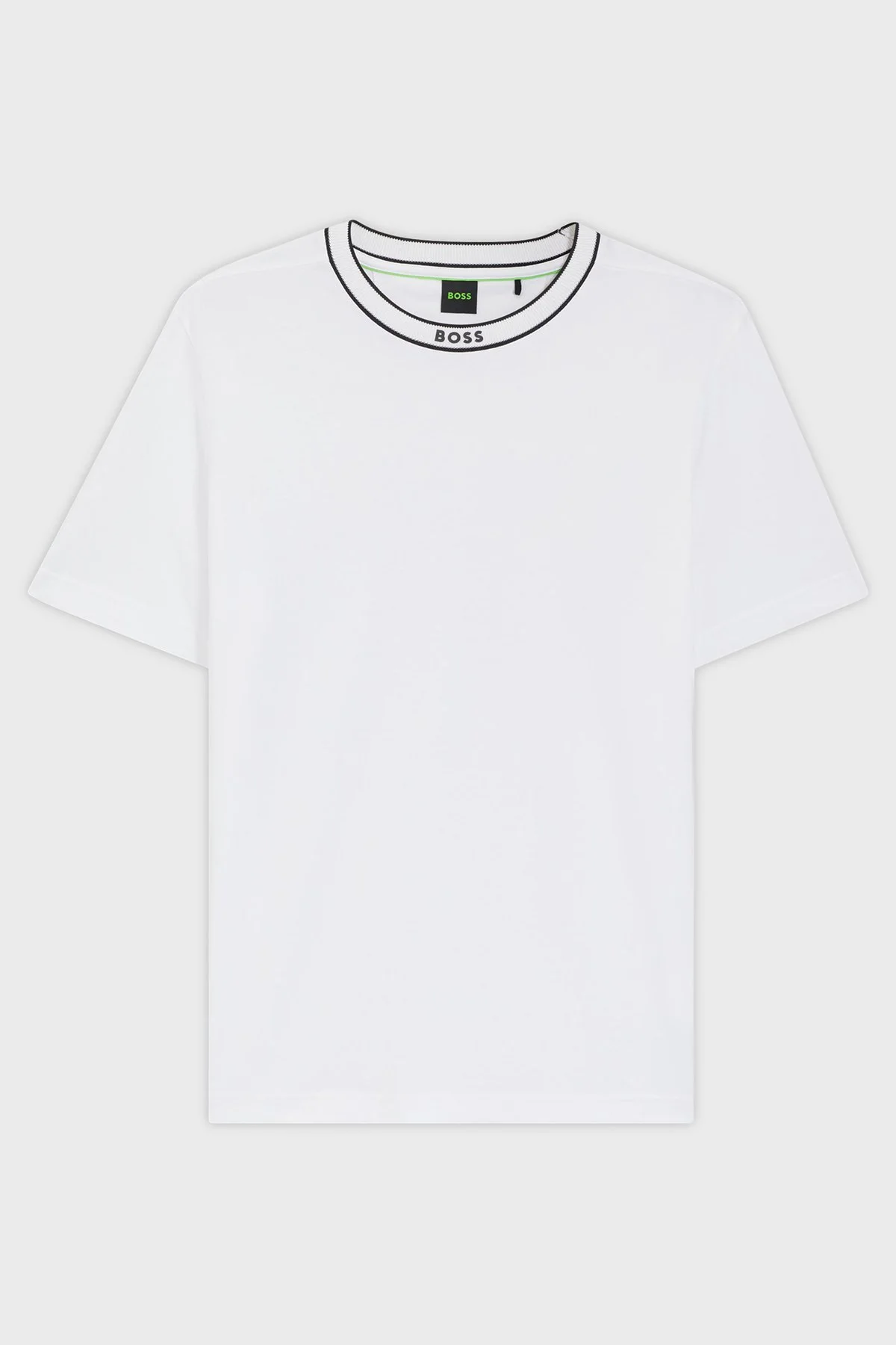 Boss Logolu % 100 Pamuk Regular Fit Bisiklet Yaka Erkek T Shirt 50554862 100 BEYAZ - 5