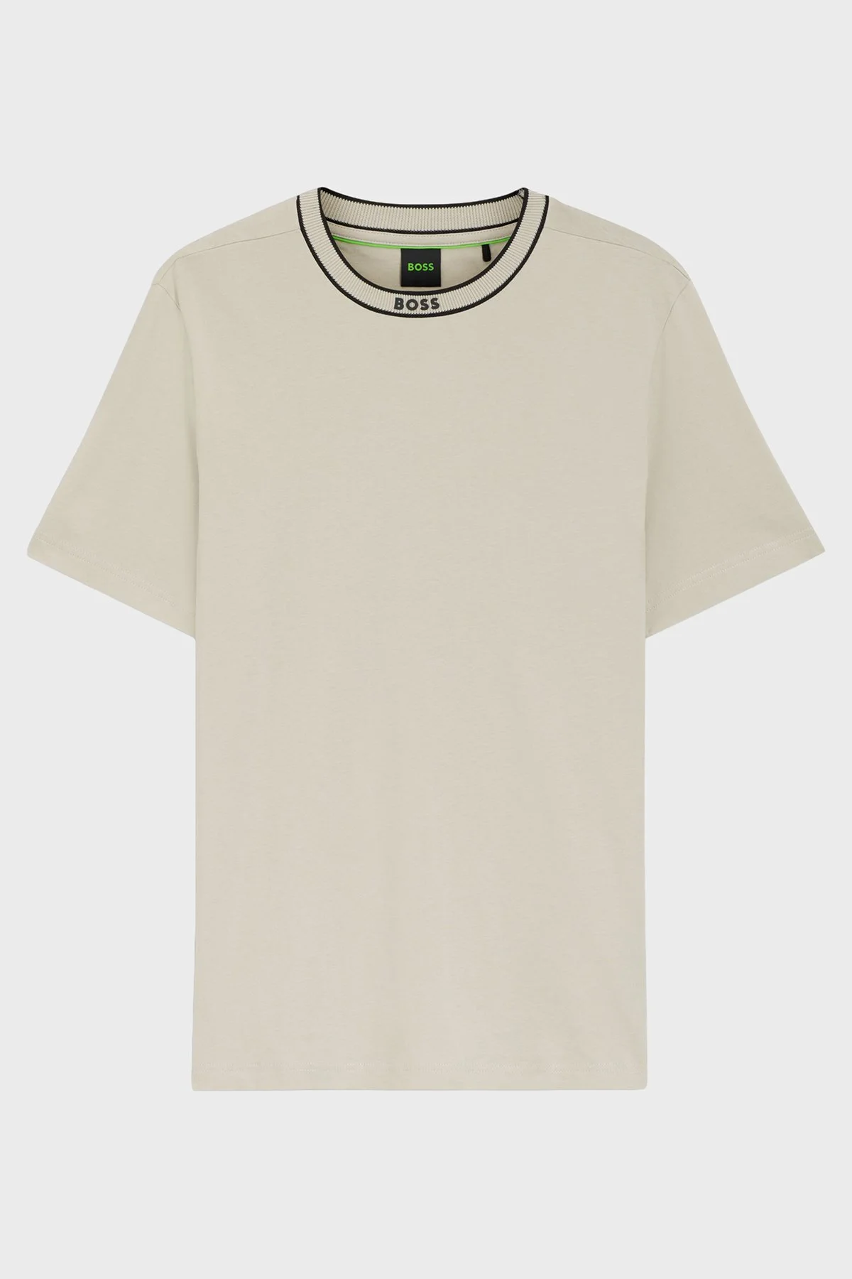 Boss Logolu % 100 Pamuk Regular Fit Bisiklet Yaka Erkek T Shirt 50554862 272 BEJ - 1