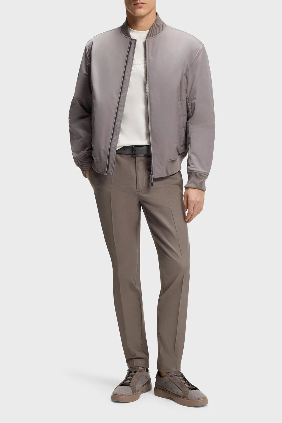 Boss Logolu % 100 Pamuk Regular Fit Bisiklet Yaka Erkek T Shirt 50555843 118 BEJ - 2