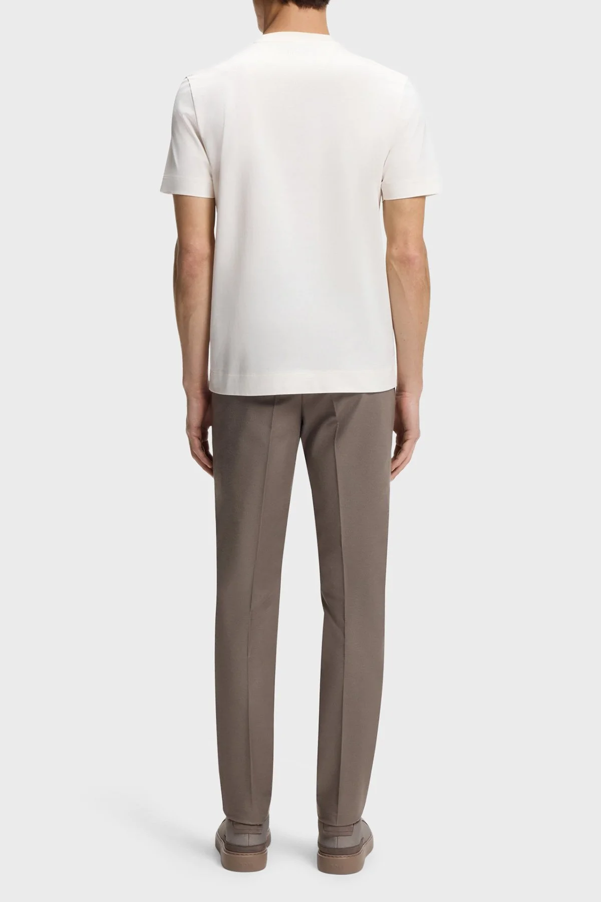 Boss Logolu % 100 Pamuk Regular Fit Bisiklet Yaka Erkek T Shirt 50555843 118 BEJ - 3