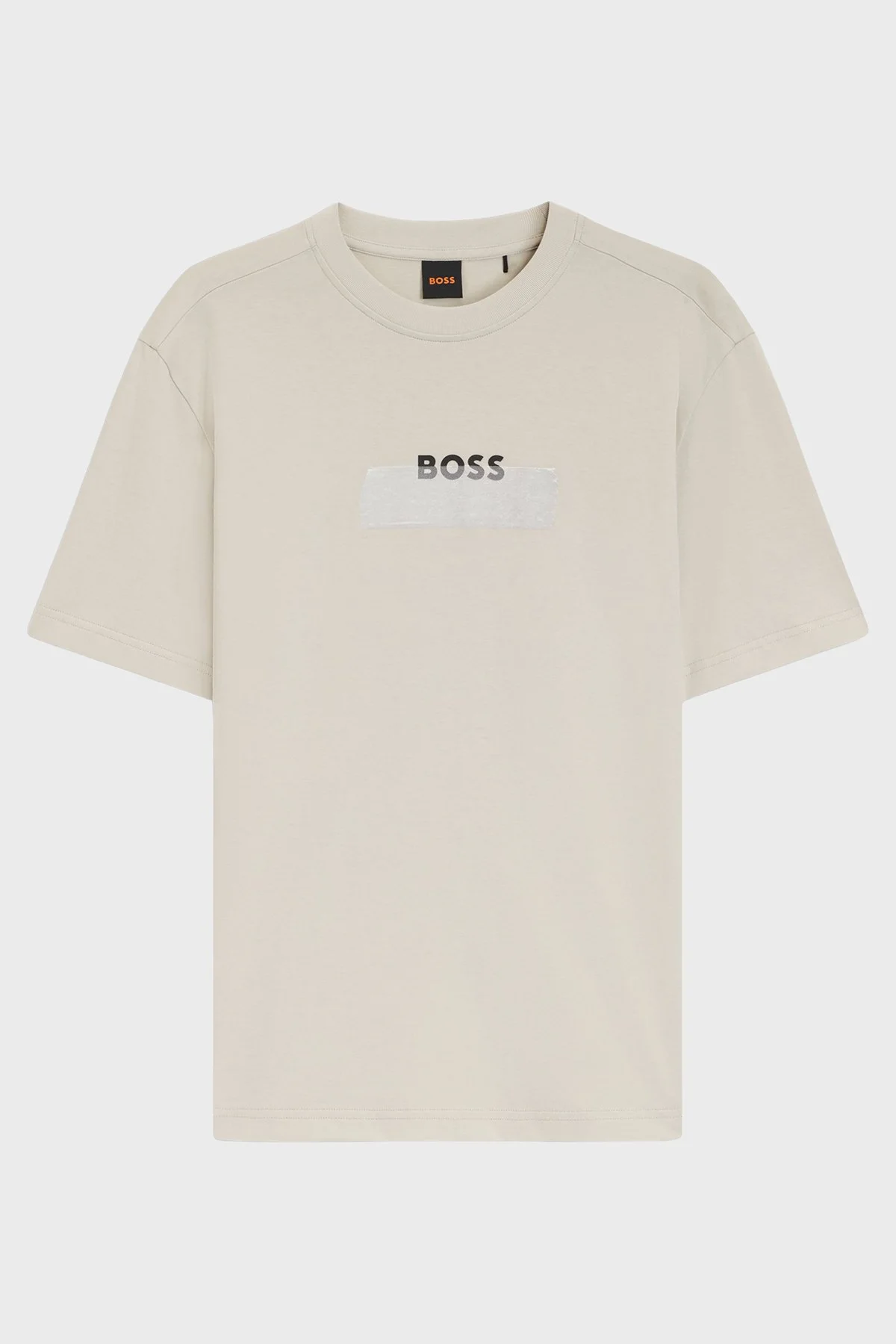 Boss Logolu % 100 Pamuk Regular Fit Bisiklet Yaka Erkek T Shirt 50566606 271 Bej - 5