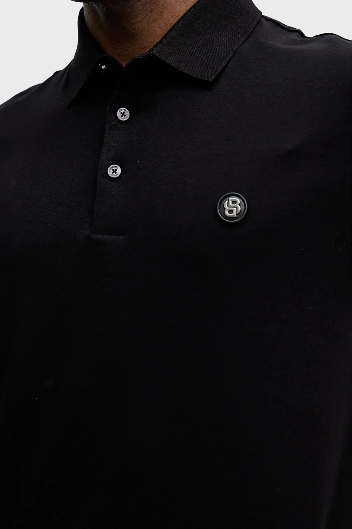 Boss Logolu % 100 Pamuk Regular Fit Düğmeli Erkek Polo 50555829 001 SİYAH - 5